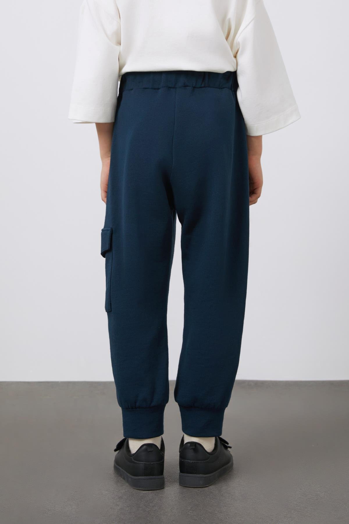 Kargo Cepli Lacivert Jogger Pantolon