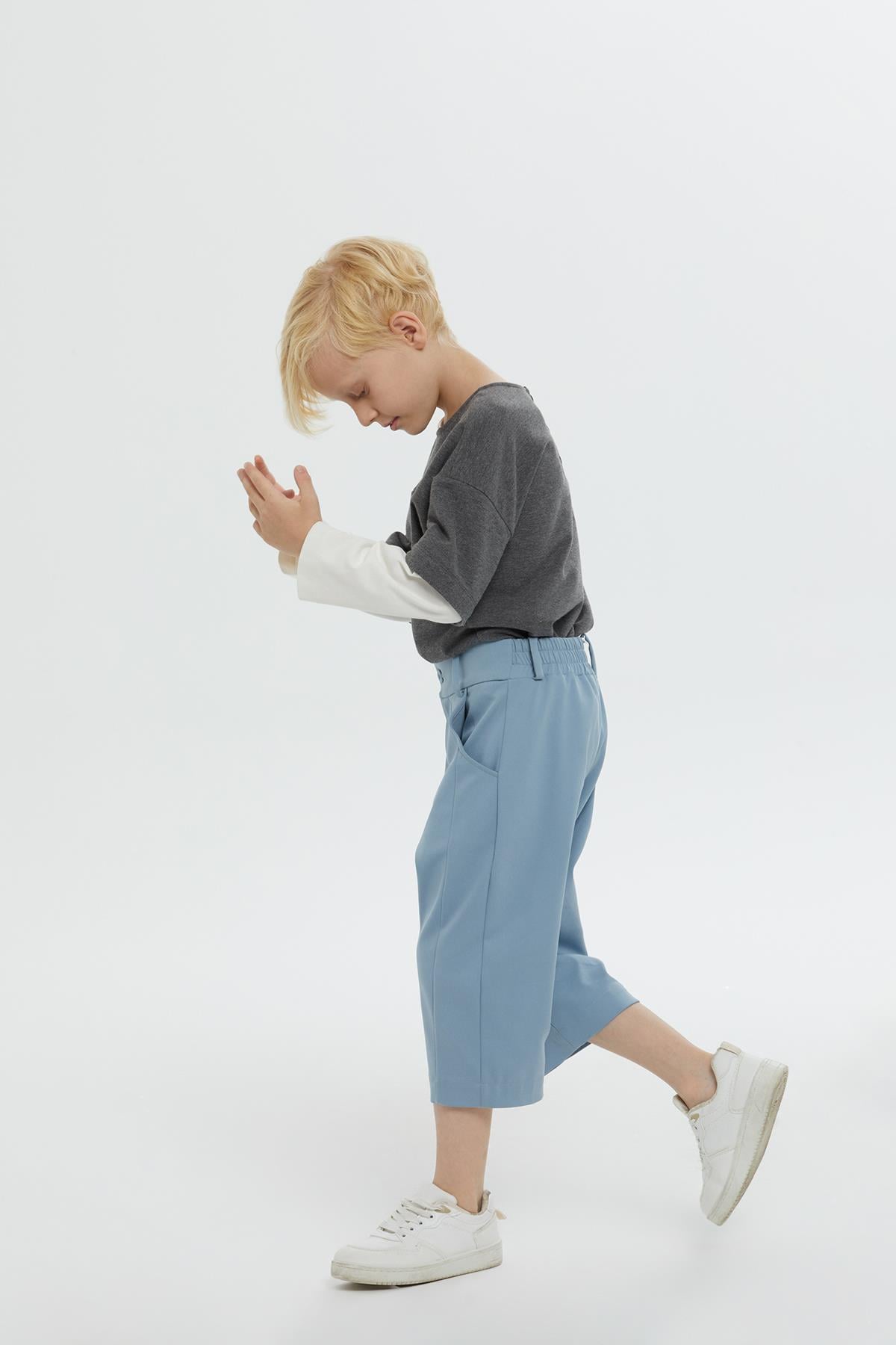 Classic Blue Pants for Boys with Belt Loops