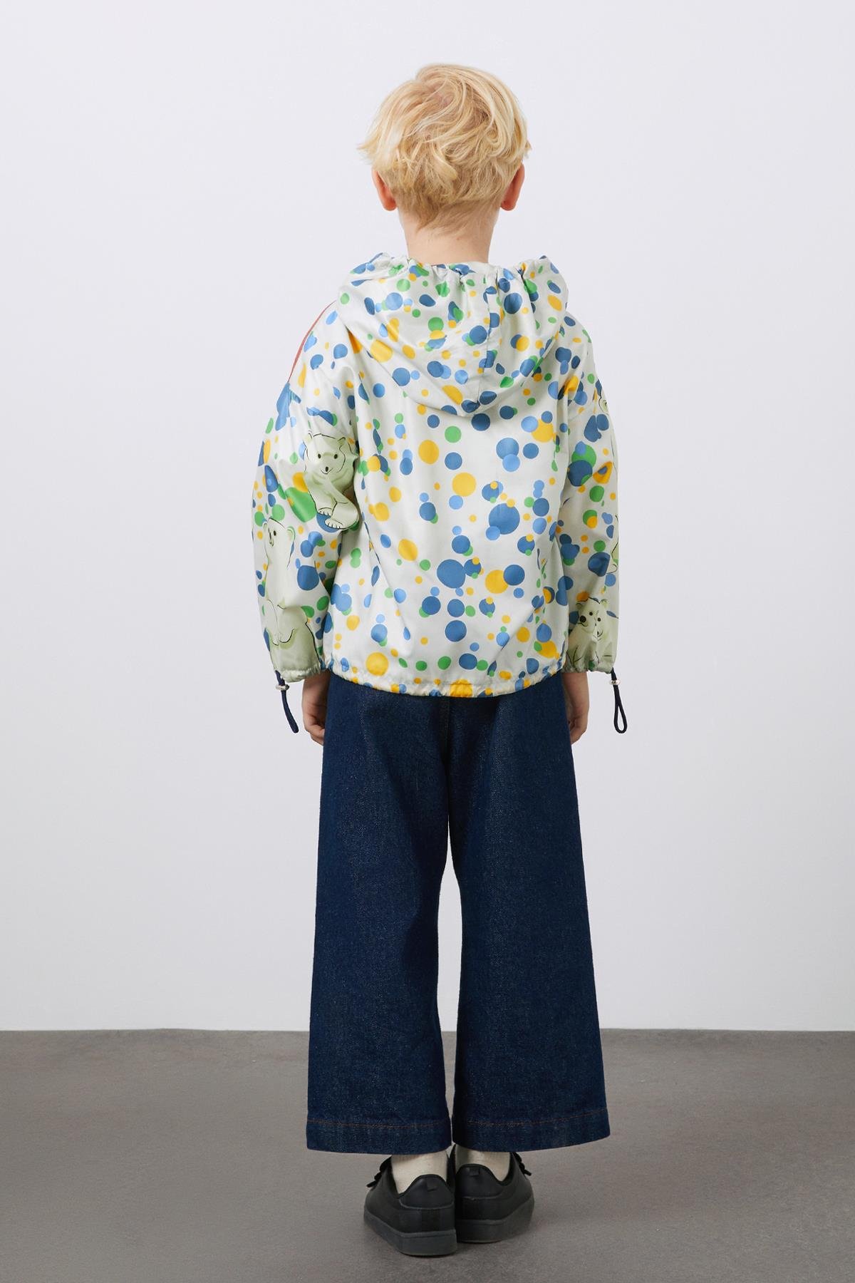 Kutup Ayısı Baskılı Çocuk Yağmurluk