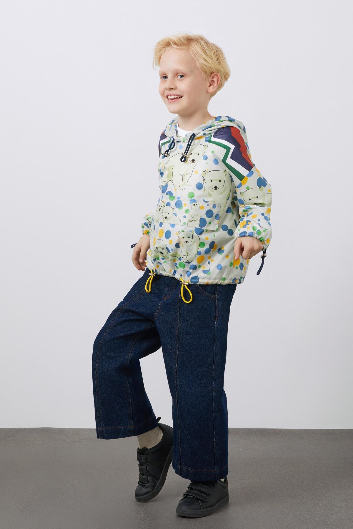 Kutup Ayısı Baskılı Çocuk Yağmurluk