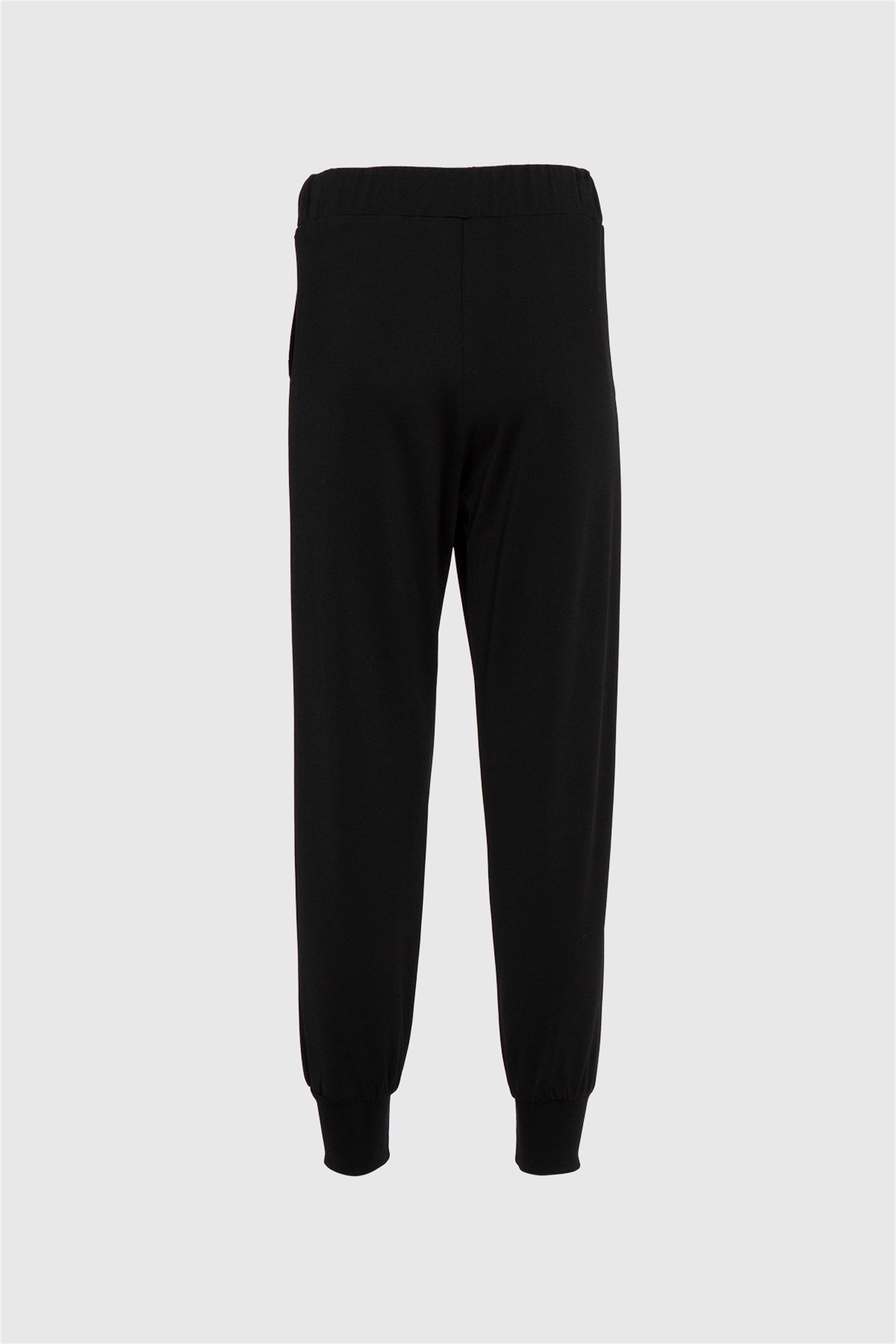 Lace Detailed Jogger Black Trousers