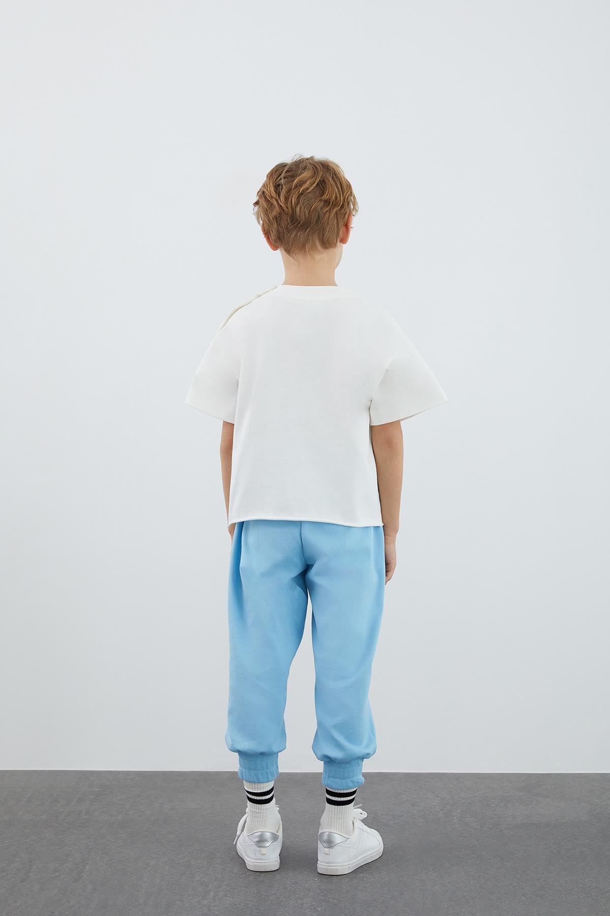 Omuz Düğmeli Basic Ekru Shirt