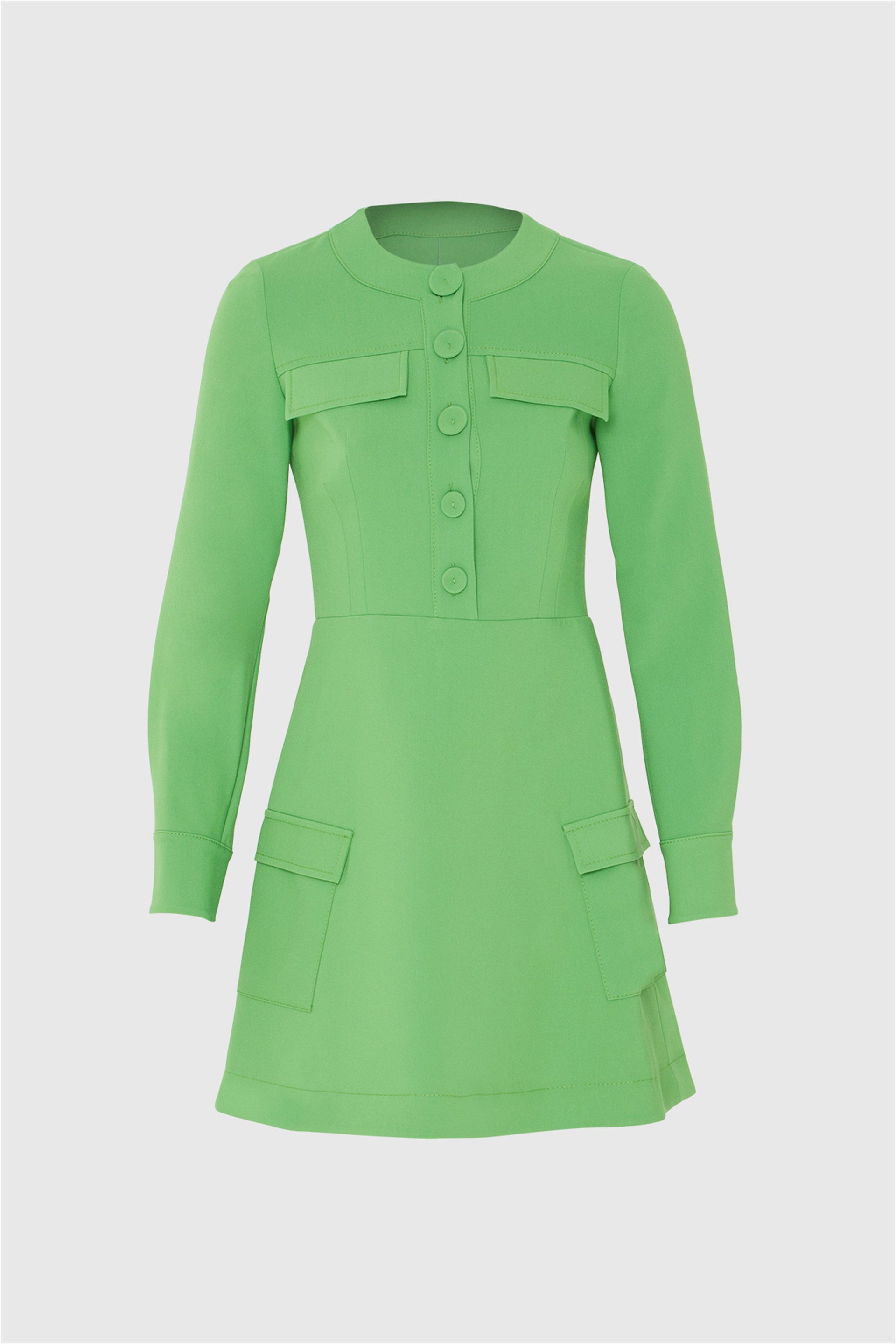 Button Detailed Mini Dress