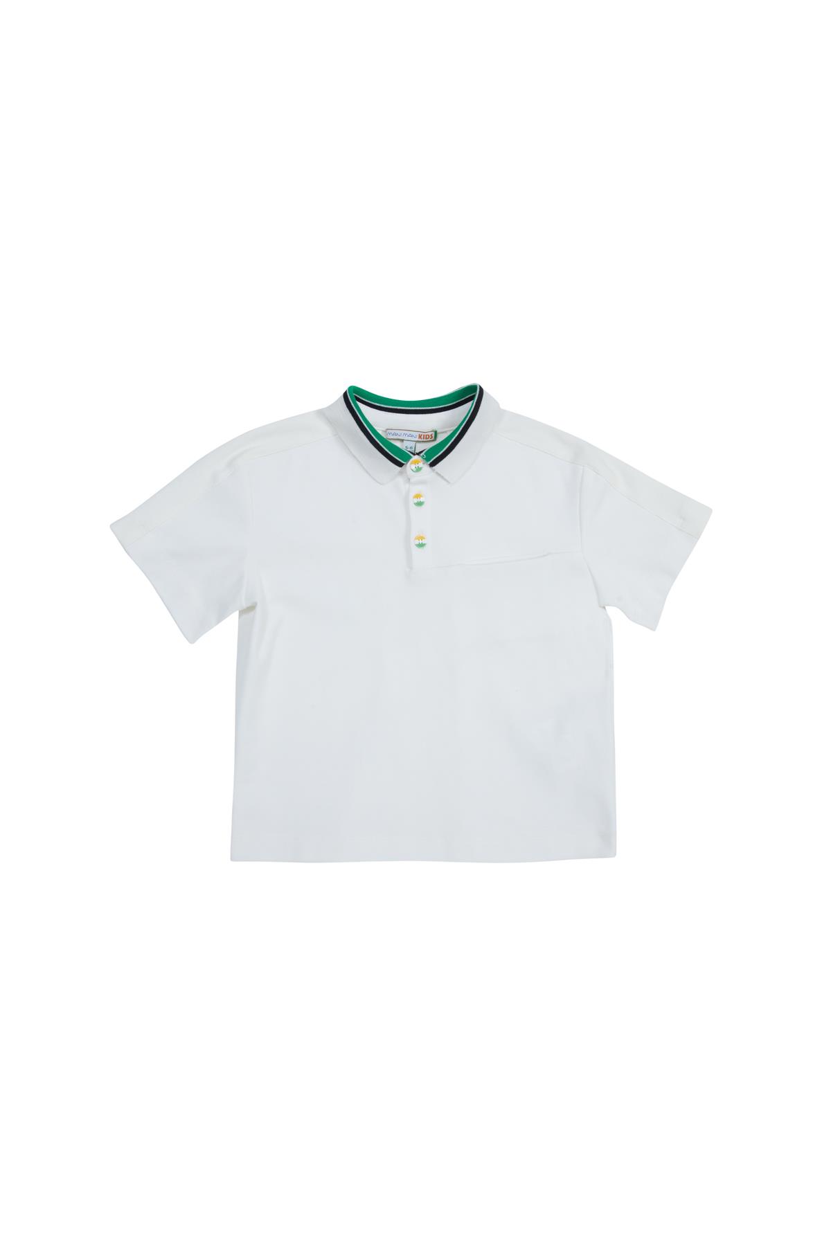 White Polo Shirt With Concealed Pockets
