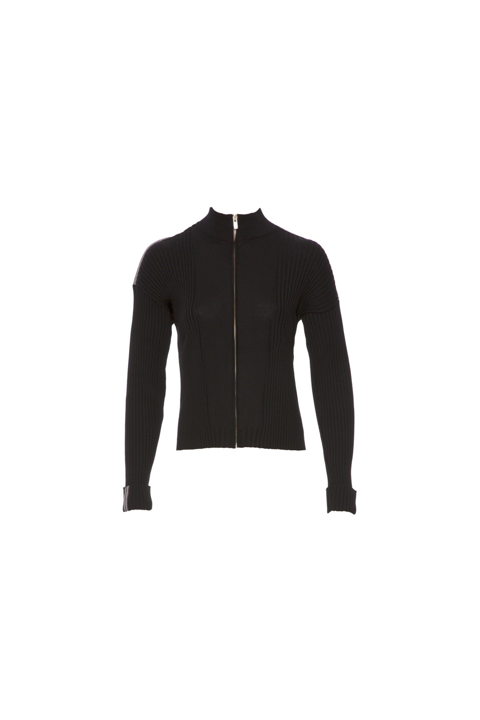 Şerit Detaylı Fermuarlı Triko Sweatshirt