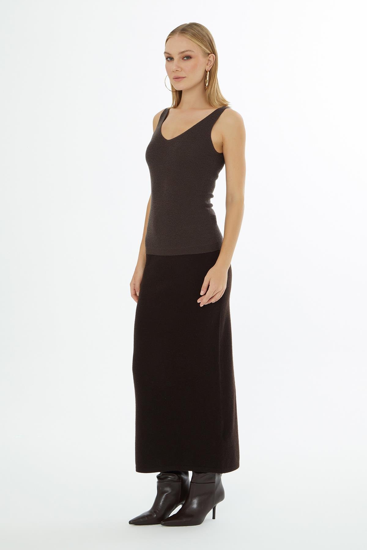 Black Wool Sleeveless Top