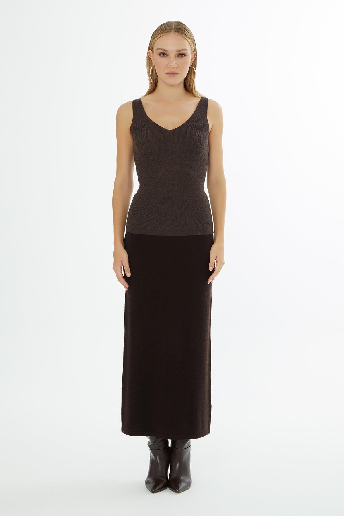 Black Wool Sleeveless Top