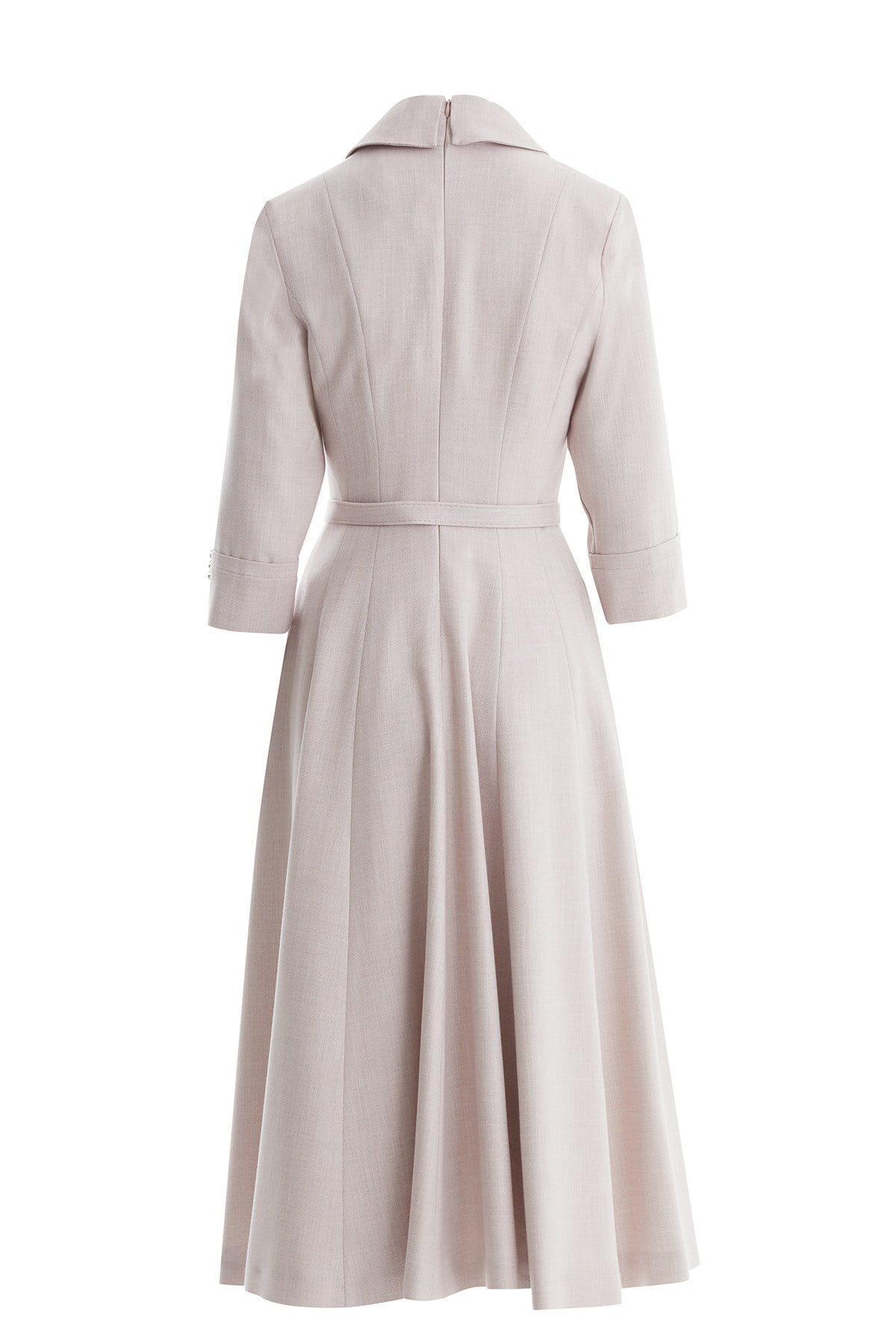 Ecru Shimmer Woven Fabric Dress