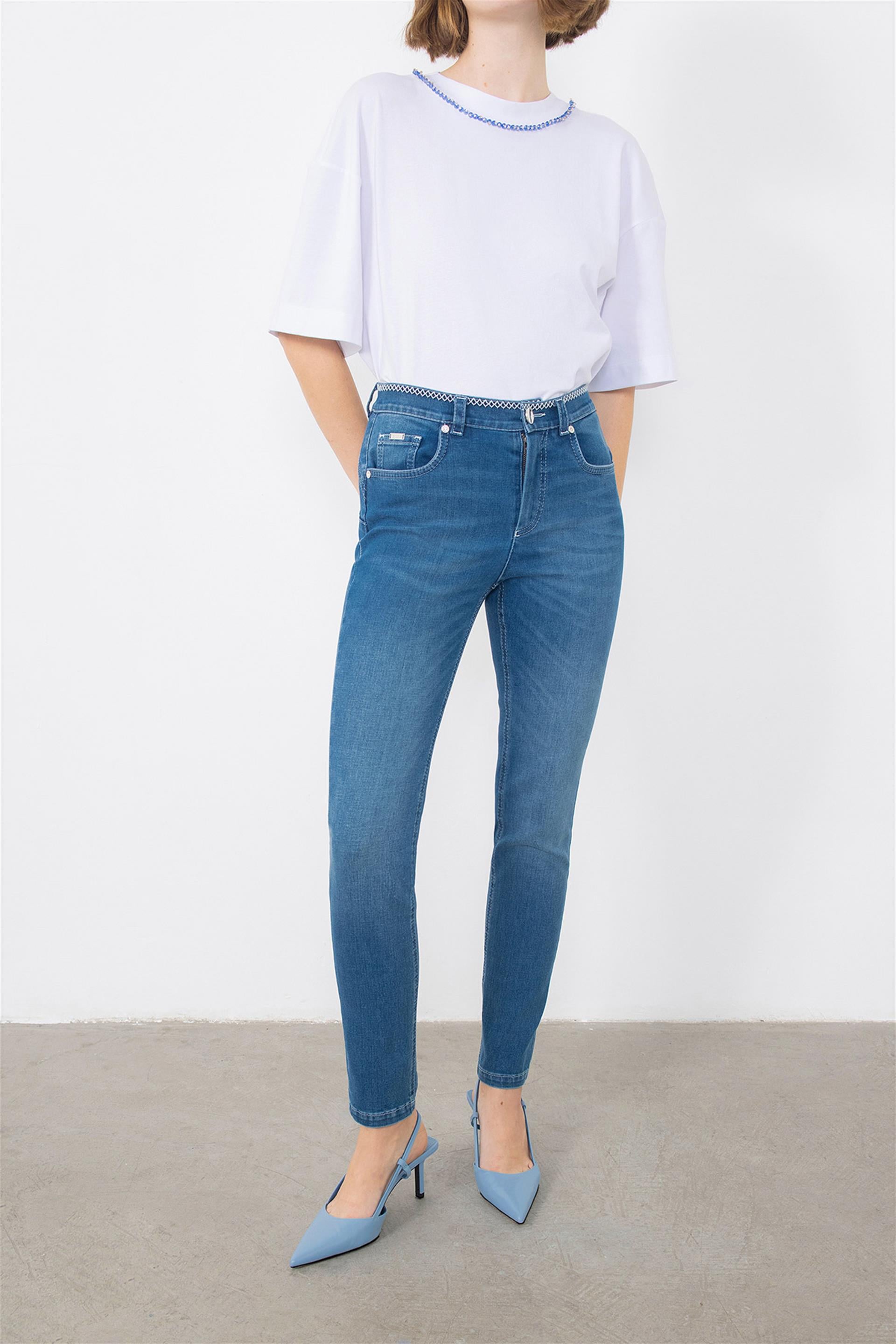 Straight Cut Jean Trousers