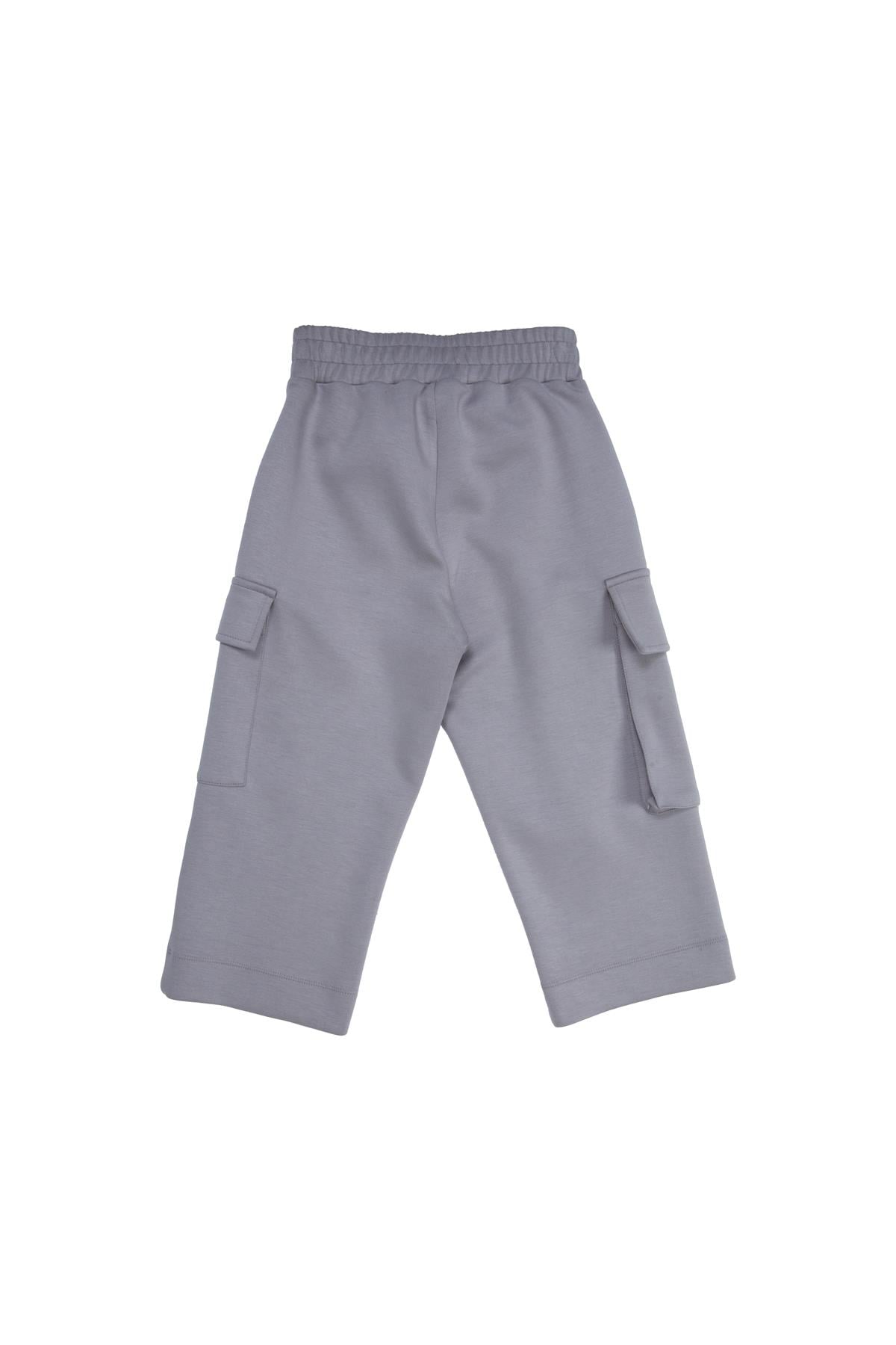 Gray Pants With Patch Pocket Details
