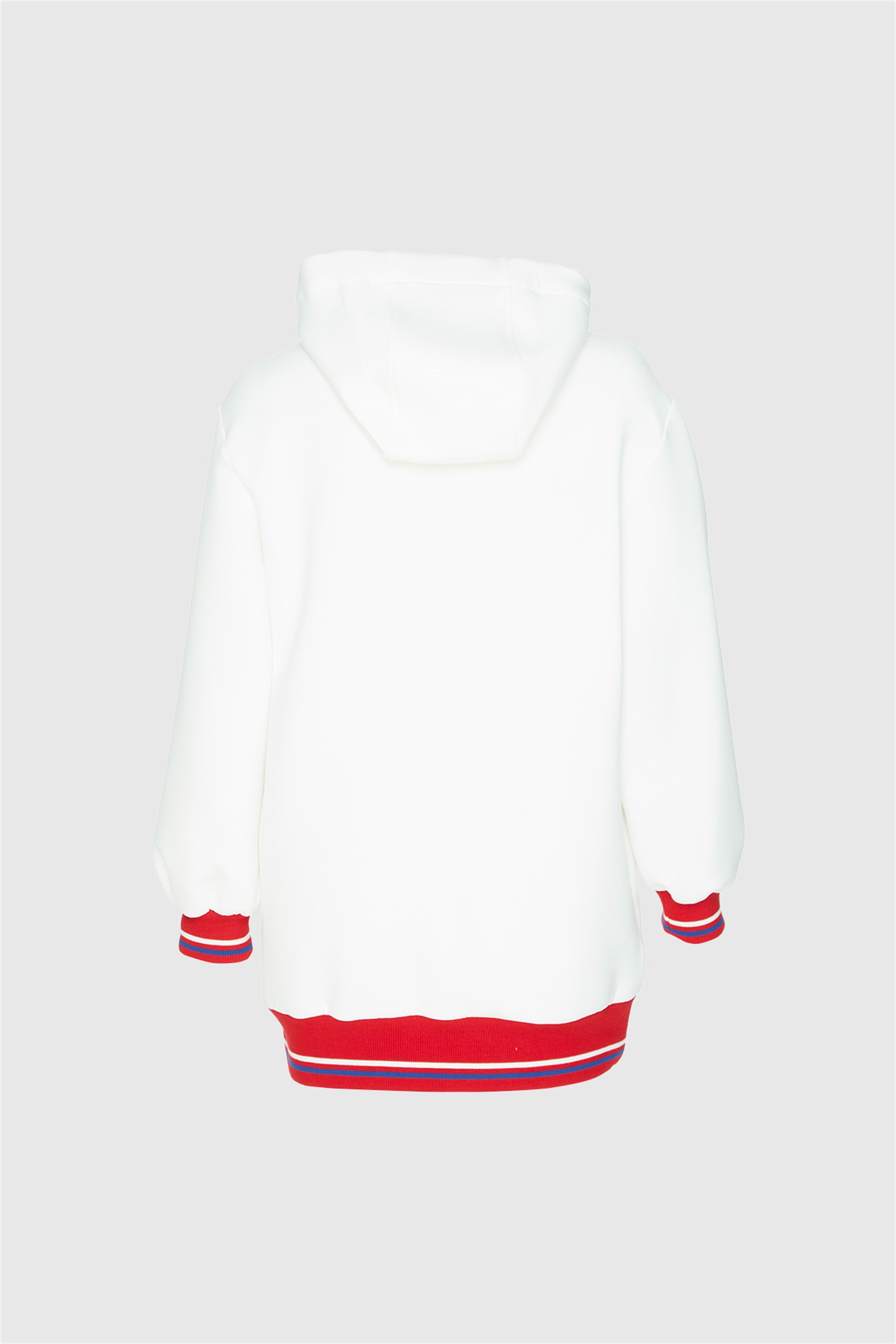 Knitwear Detailed Hooded Printed Sweatshirt