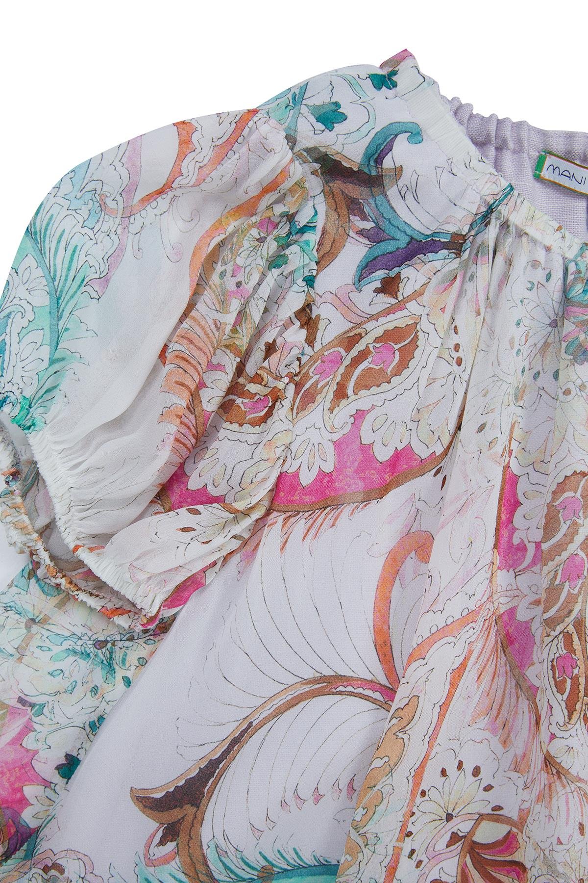 Üstü Aller Şifon Parçalı Elbise