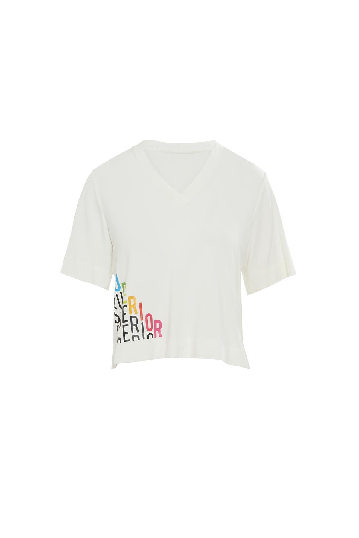 V-Neck Ecru Blouse