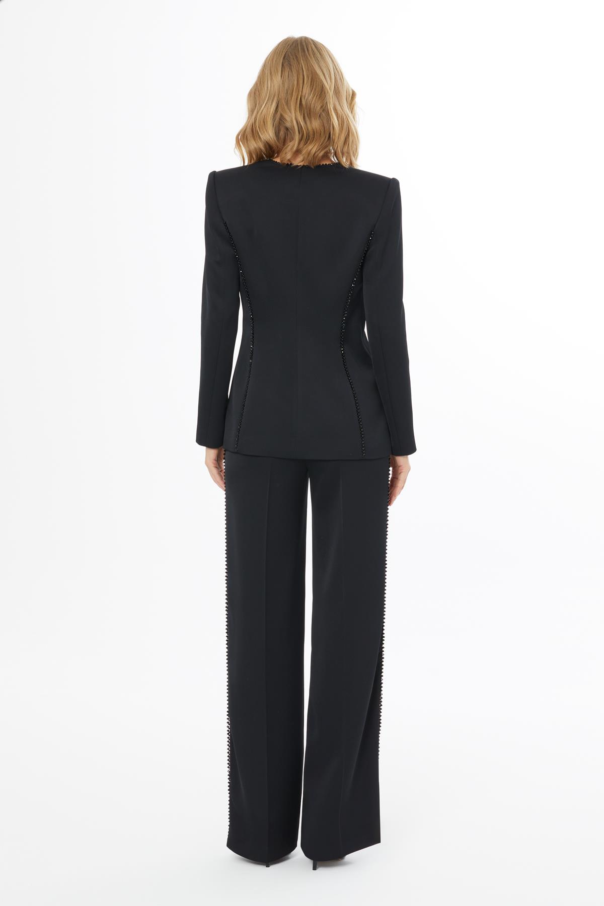 VATKALI  ŞERİT AKSESUARLI KADIN CEKET