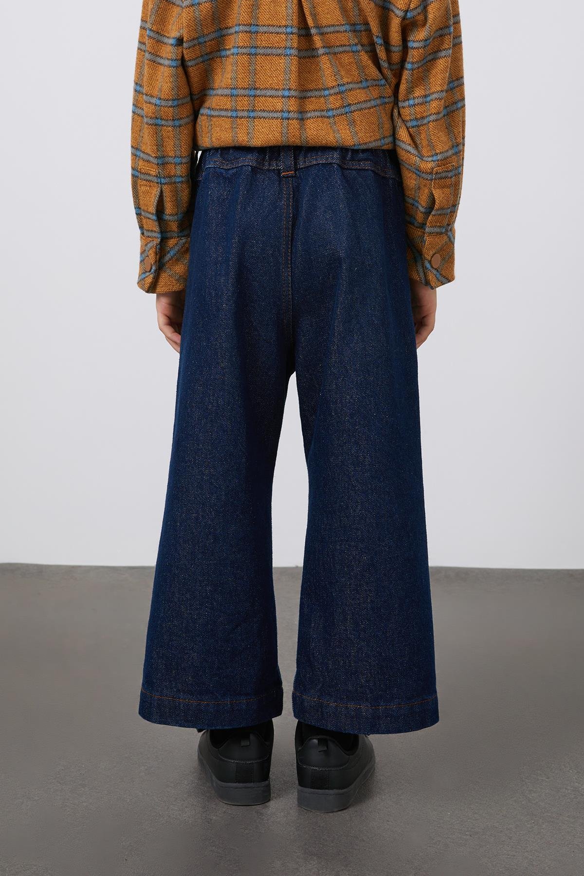 Wıde Leg Jean Mavi Pantolon