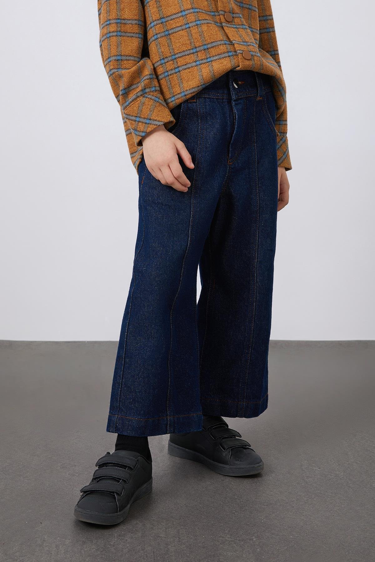 Wıde Leg Jean Mavi Pantolon