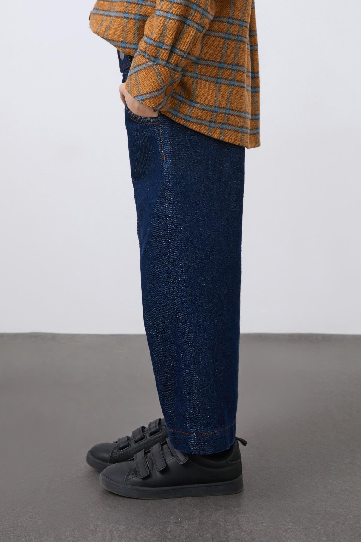 Wıde Leg Jean Mavi Pantolon