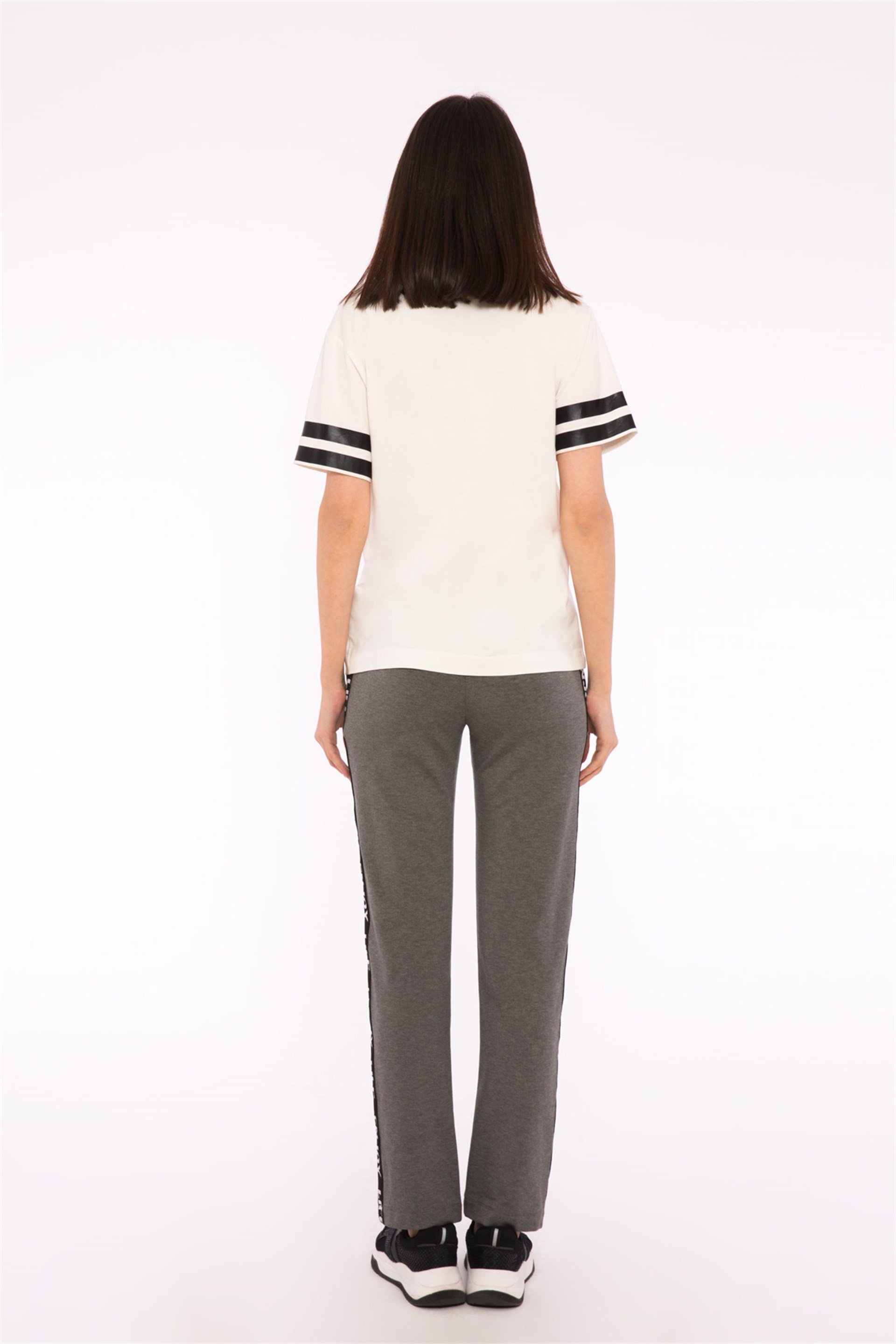 Yan Şerit Detaylı Siyah Eşofman Altı