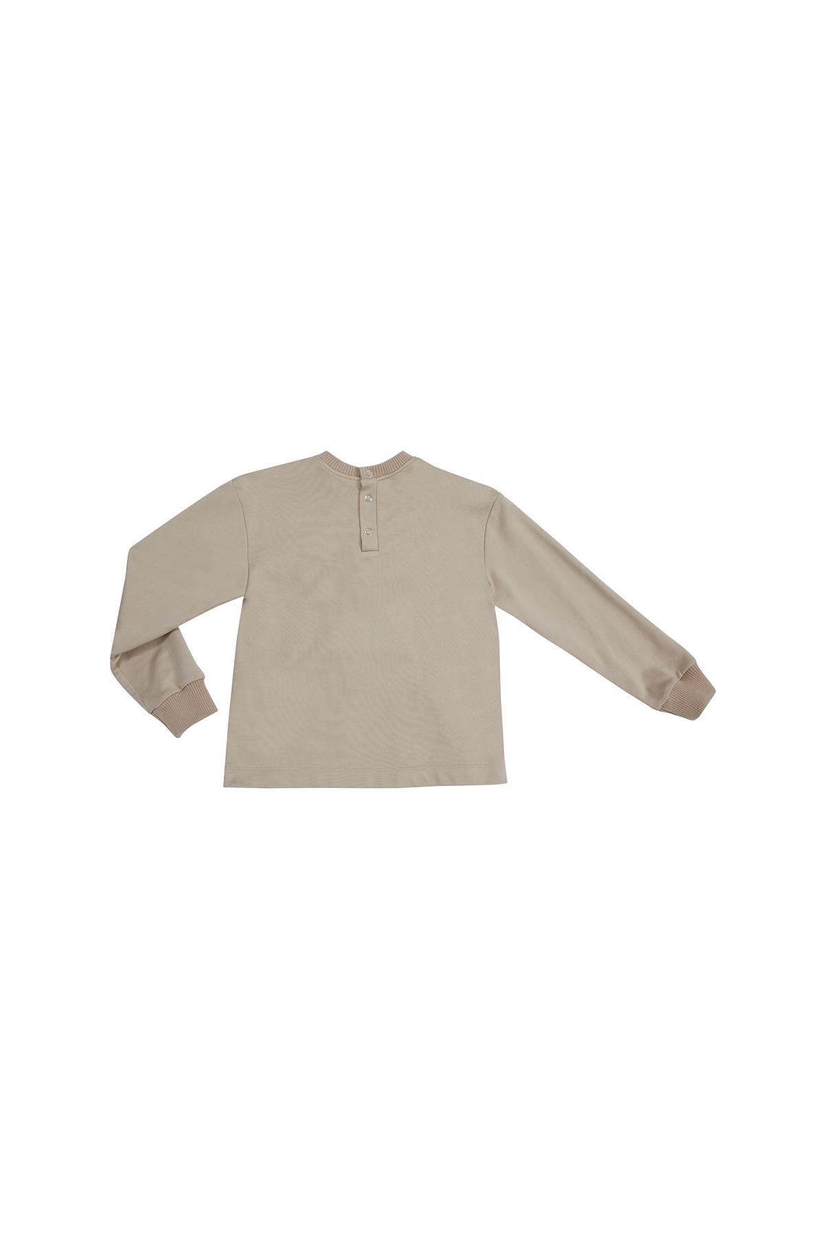 Yelken Detaylı Bej Sweatshirt