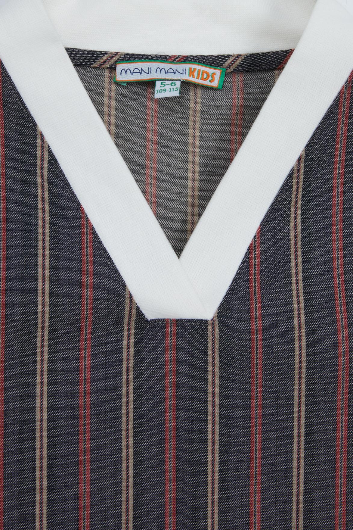 Yırtmaç Ve Düğme Detaylı Lacivert T-Shirt