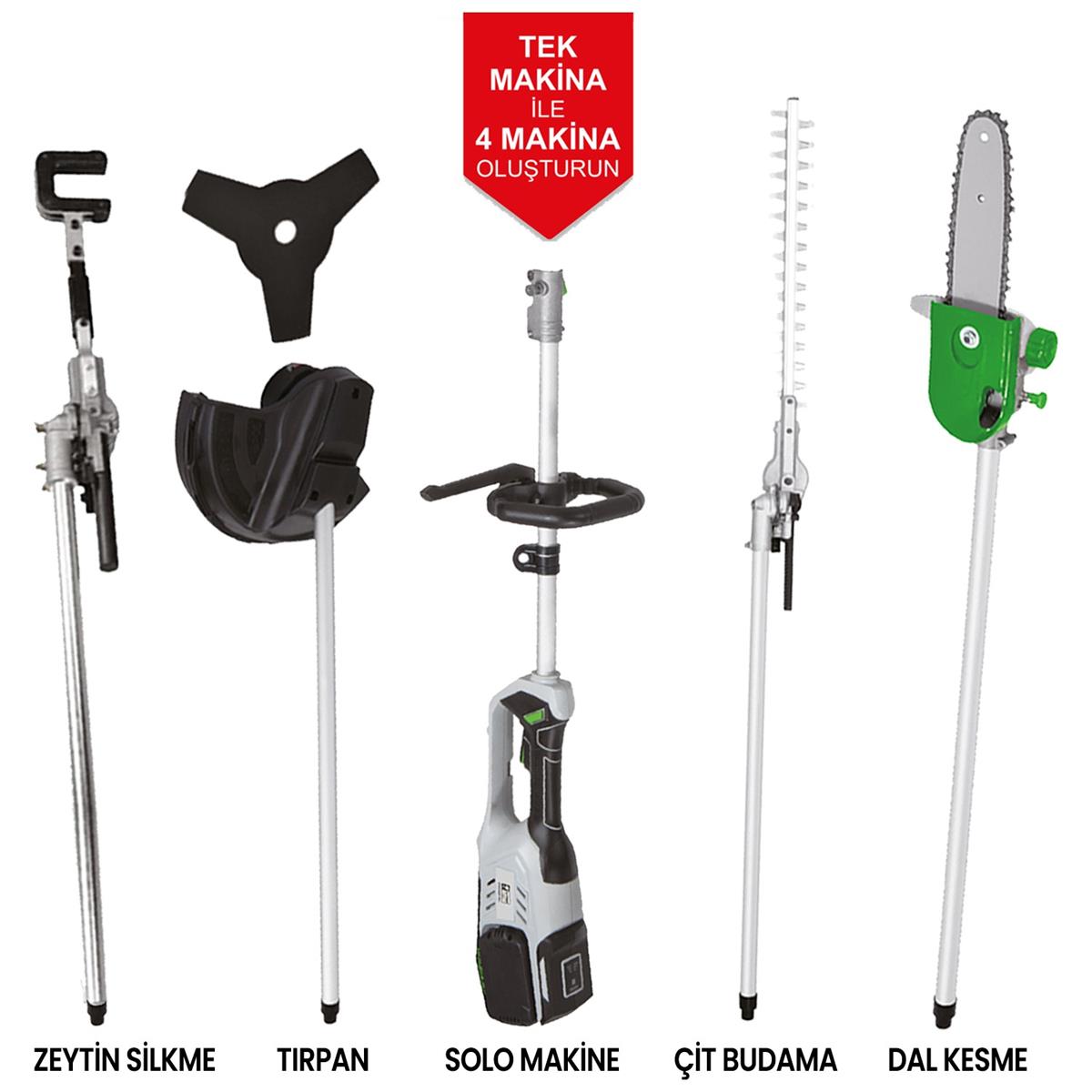 Cat Power Catpower 2091 4'lü Multi Fonksiyonel Şarjlı Çift Akülü Makine Seti