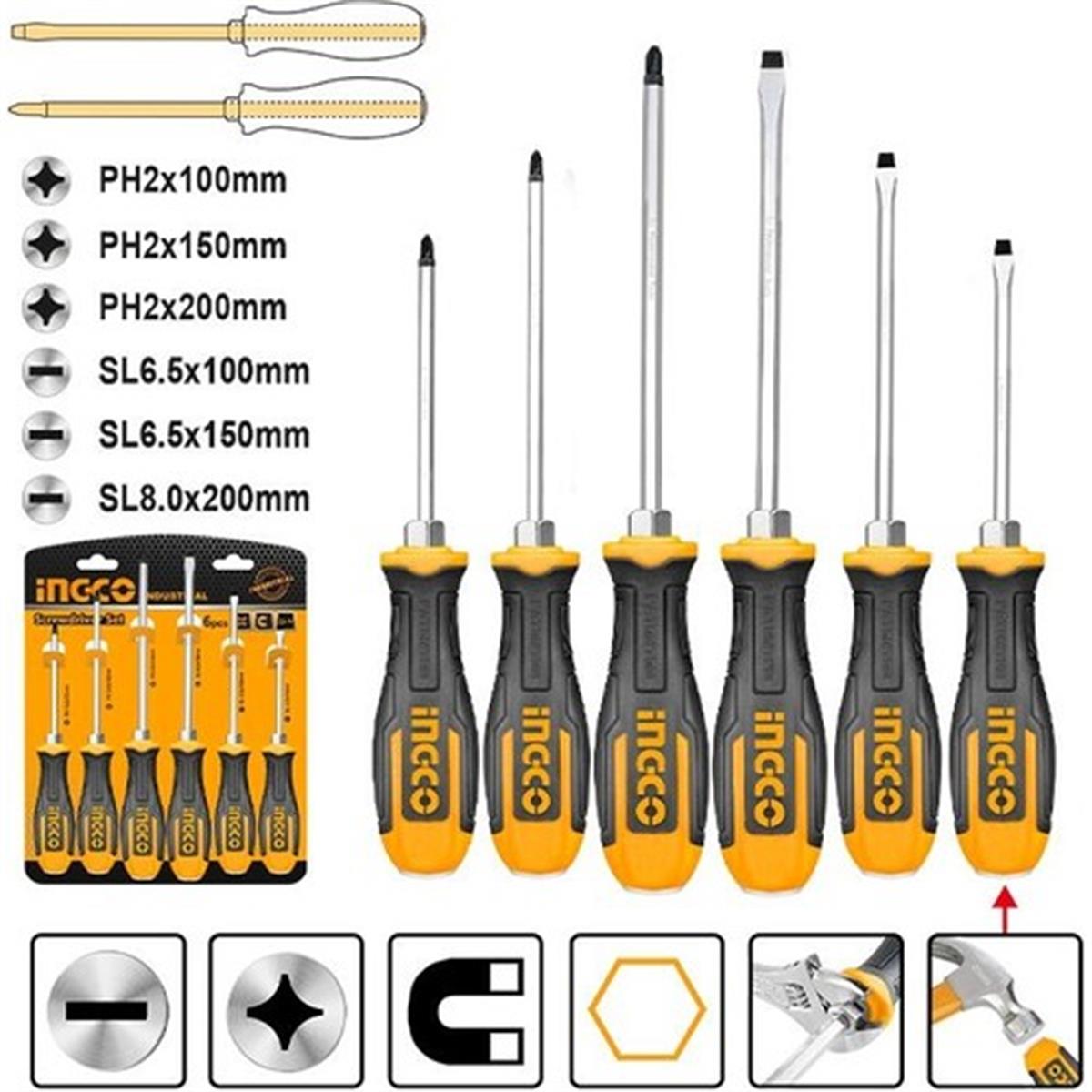 Ingco Hsgt 680608 Tornavida Takımı Darbeli 6 Lı