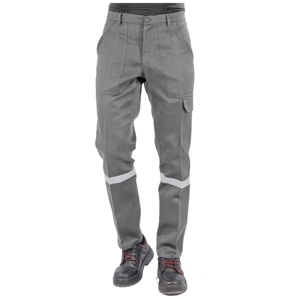 Ssm 0201 16x12 Gabardin Reflektörlü Kargo Cepli İş Pantolonu