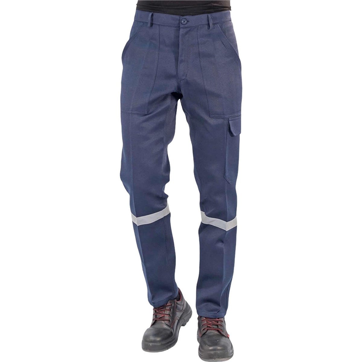 Ssm 0201 16x12 Gabardin Reflektörlü Kargo Cepli İş Pantolonu