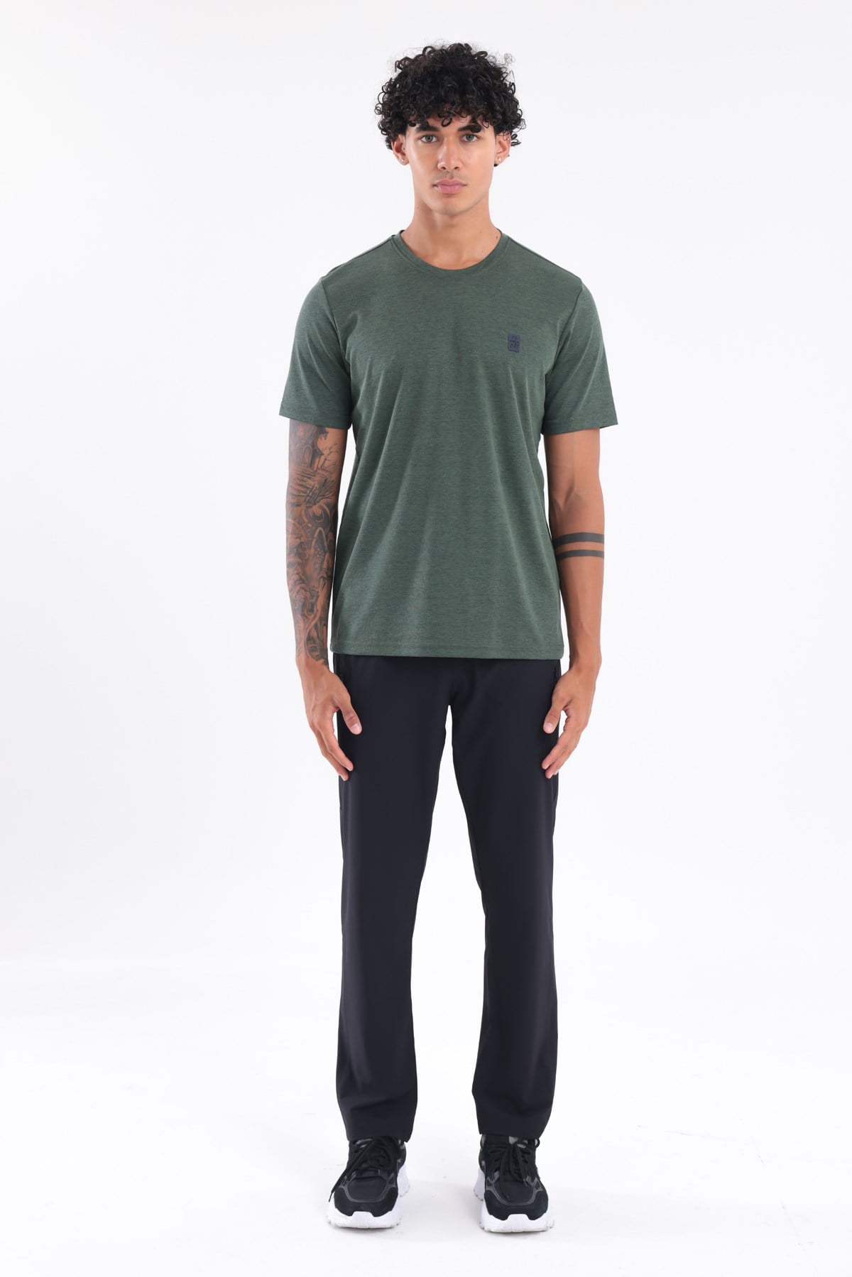 Bisiklet Yaka Merserize Erkek Spor T-Shirt