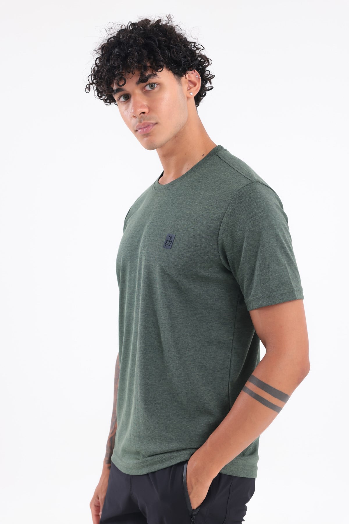 Bisiklet Yaka Merserize Erkek Spor T-Shirt