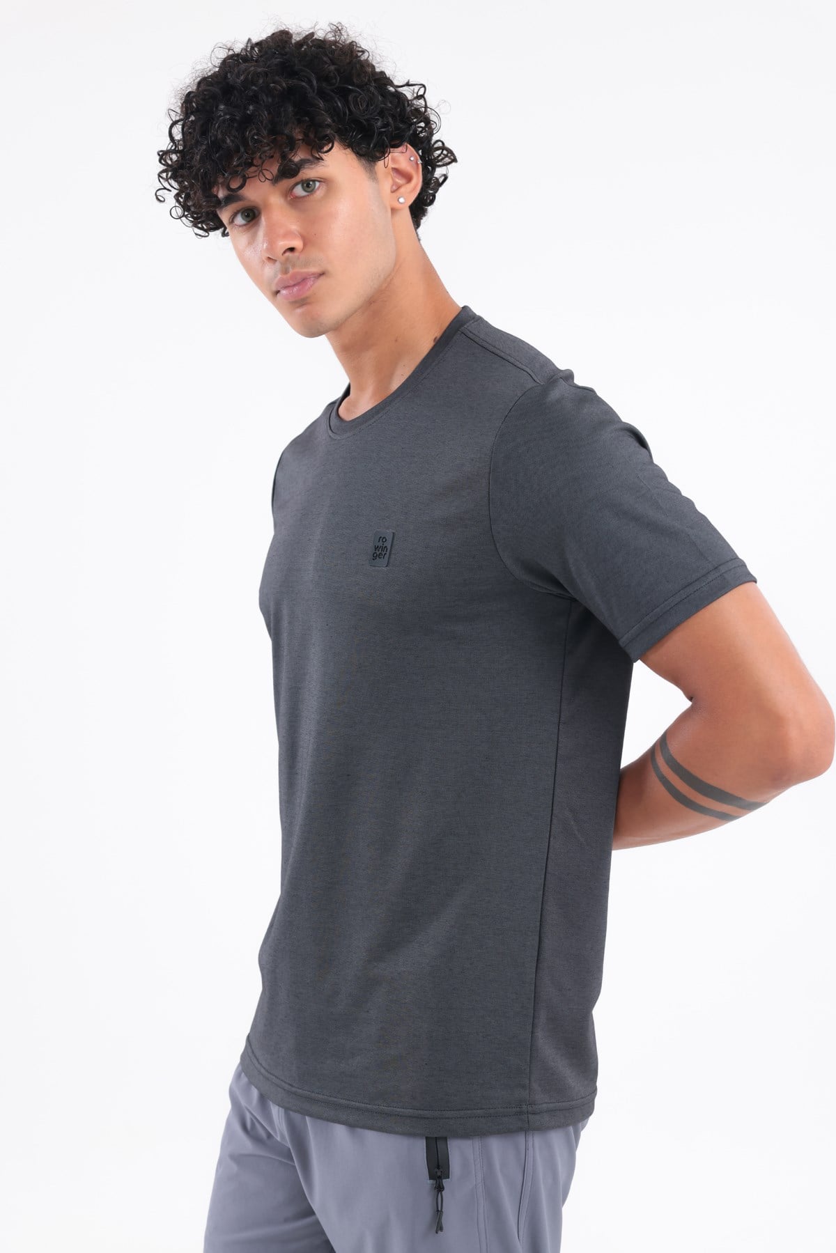 Bisiklet Yaka Merserize Erkek Spor T-Shirt