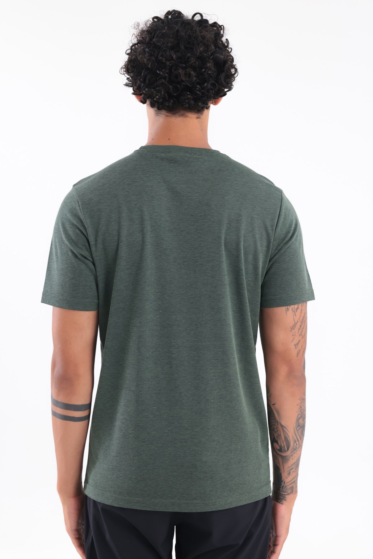 Bisiklet Yaka Merserize Erkek Spor T-Shirt