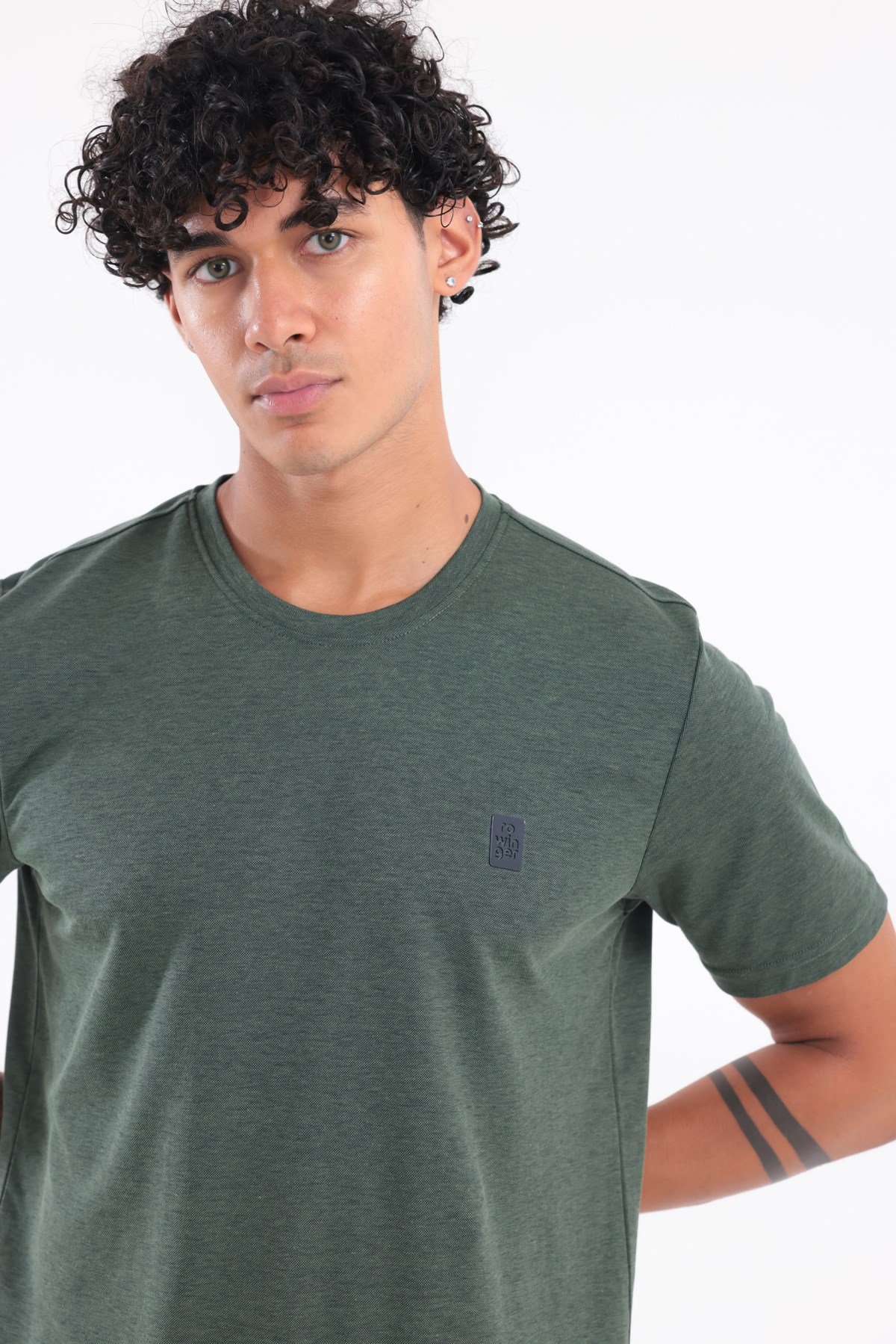 Bisiklet Yaka Merserize Erkek Spor T-Shirt