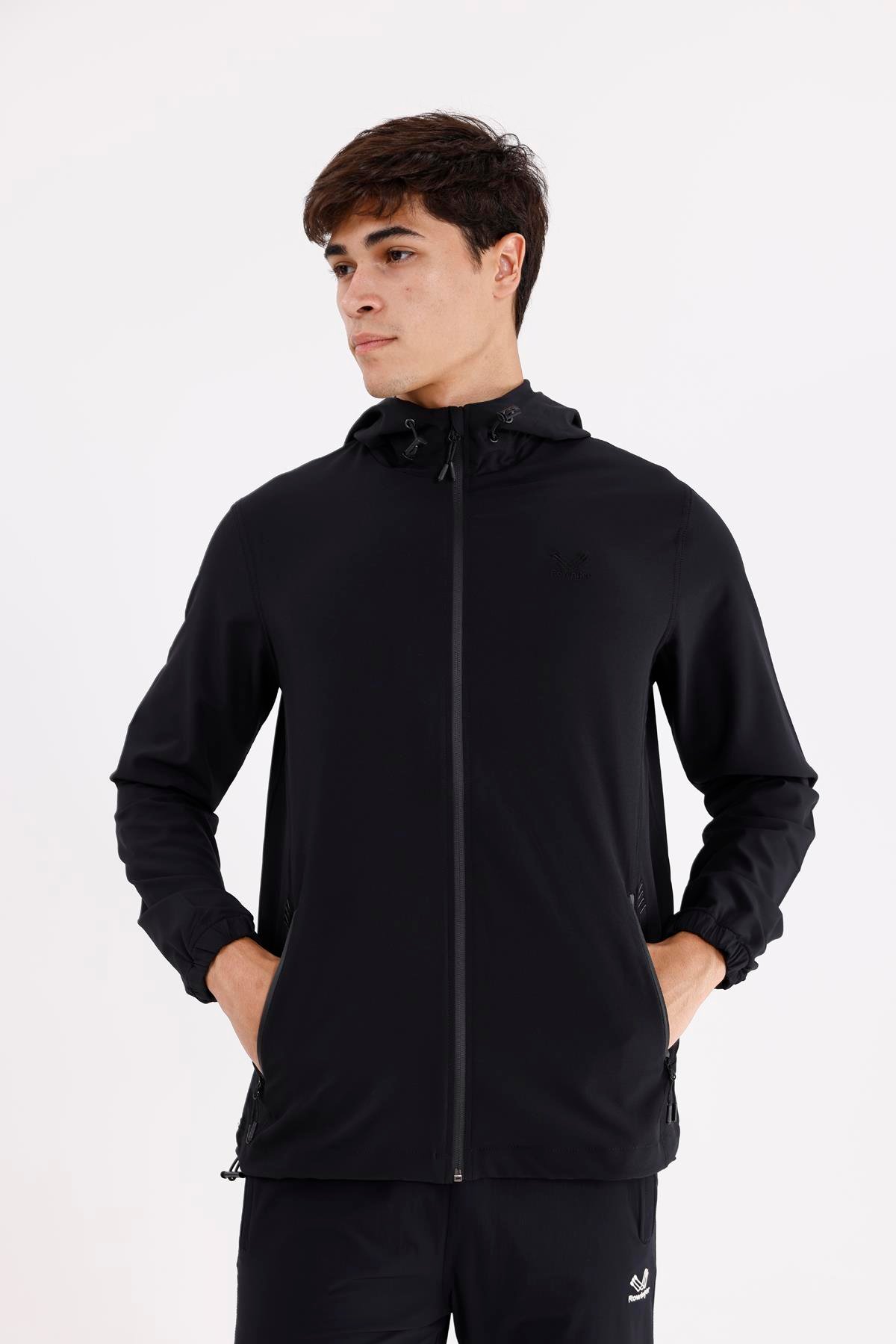 Boncuk İşleme Detaylı Rahat Kalıp Şehir Stili Kapüşonlu Sweatshirt