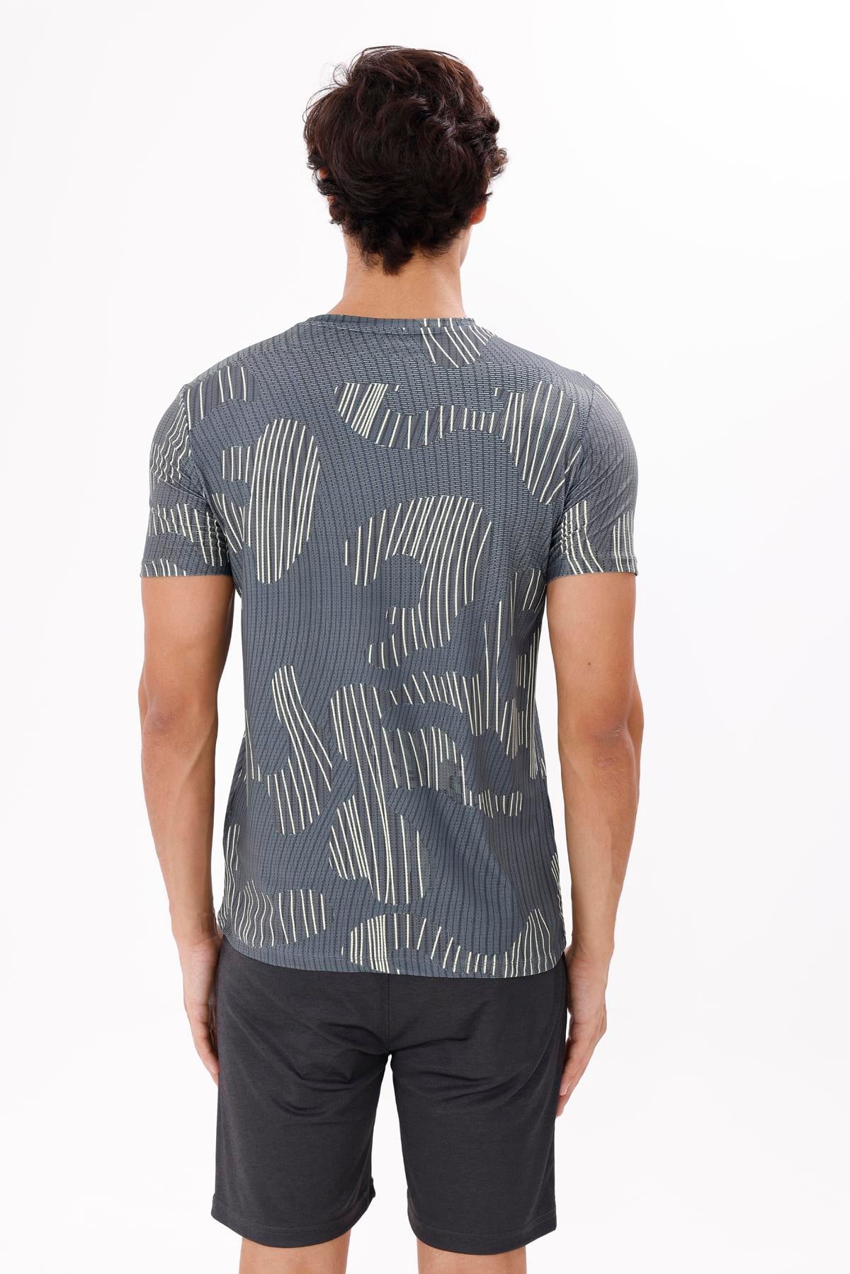 Denim Spirit Yazı Baskılı Rahat Kesim Jarse Kumaş Tişört