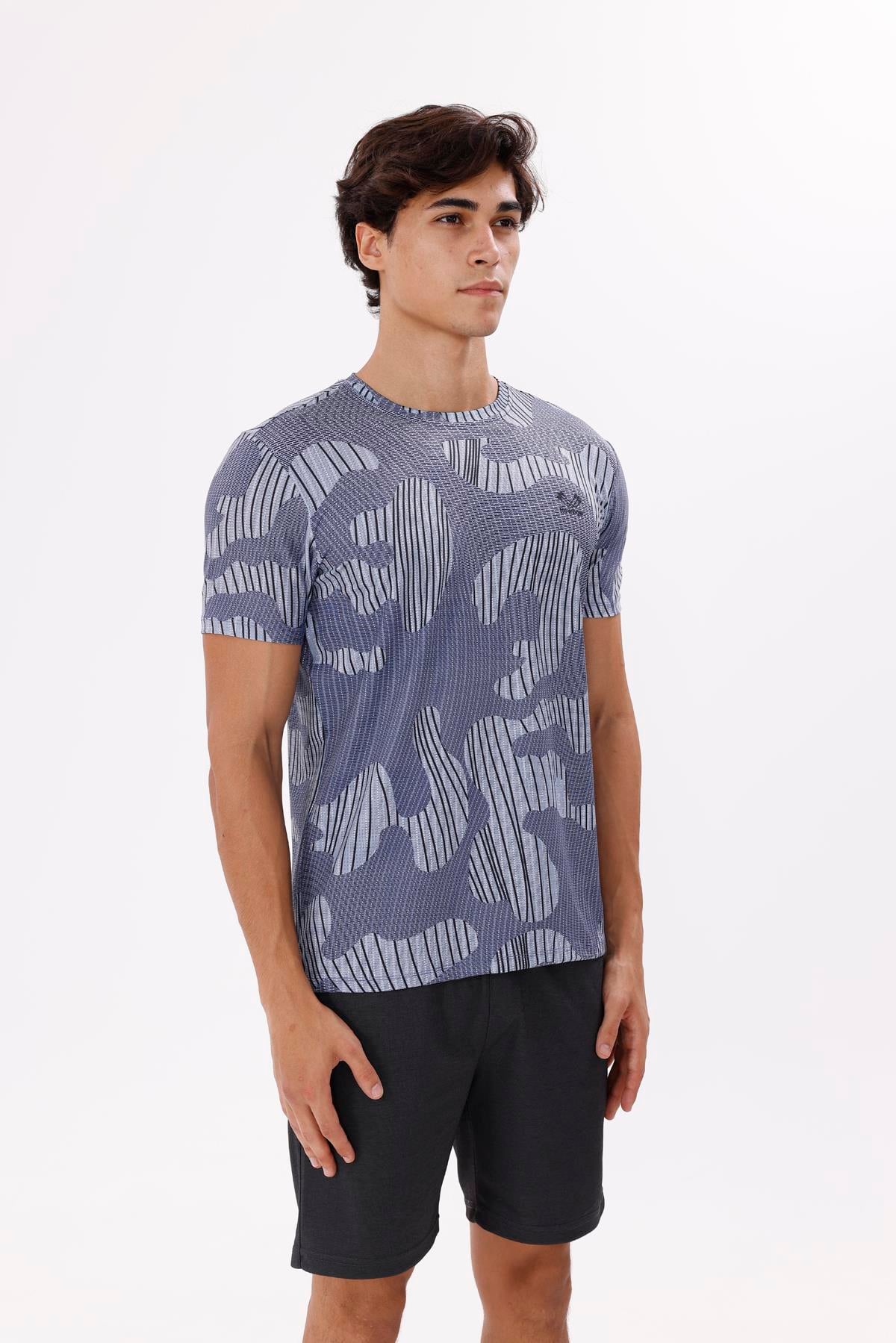 Denim Spirit Yazı Baskılı Rahat Kesim Jarse Kumaş Tişört