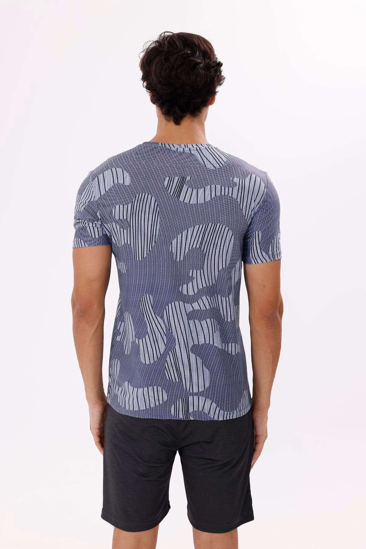 Denim Spirit Yazı Baskılı Rahat Kesim Jarse Kumaş Tişört