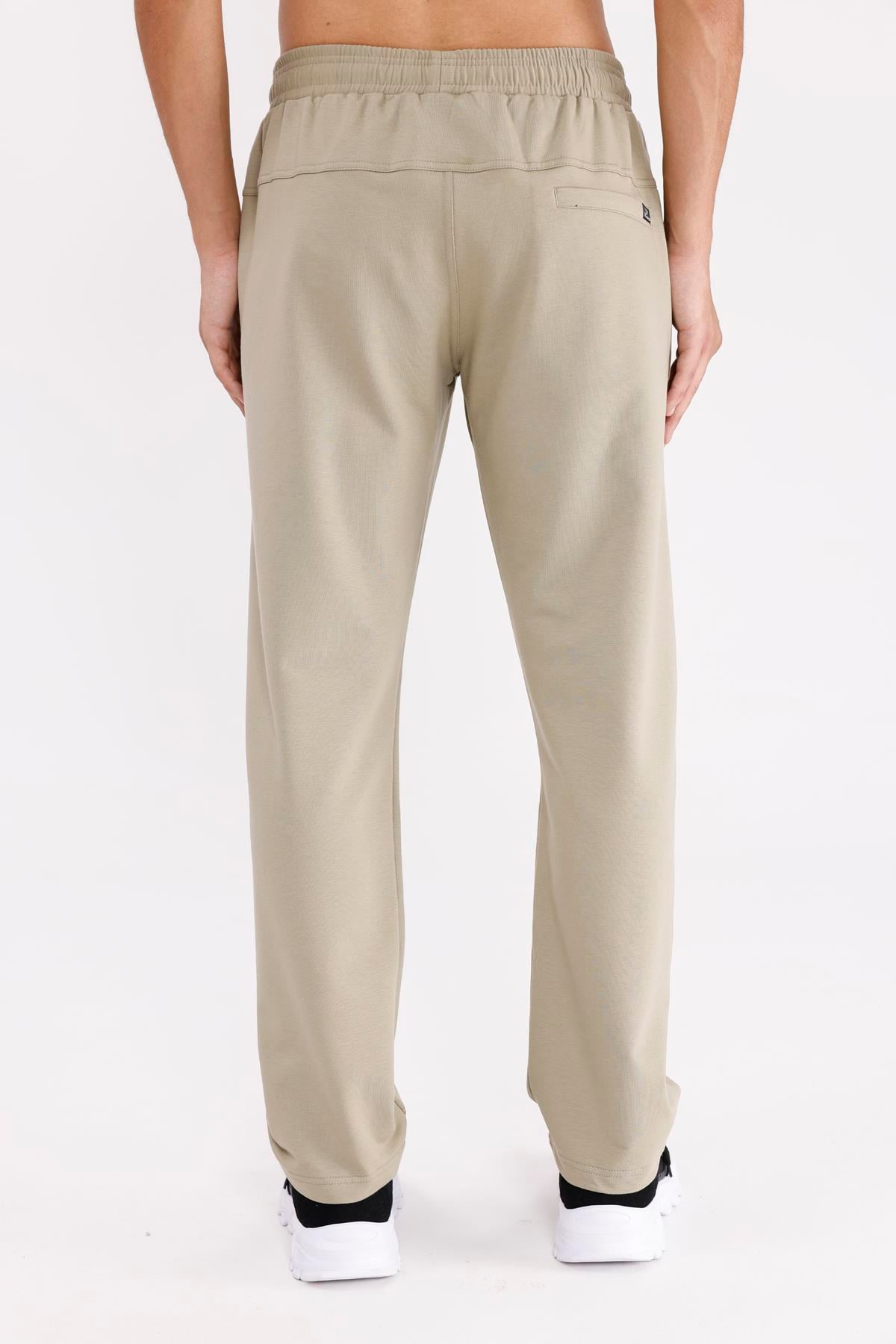Fermuarlı Cepli Esnek Bel Rahat Kalıp Düz Paça Mevsimlik Spor Eşofman Altı