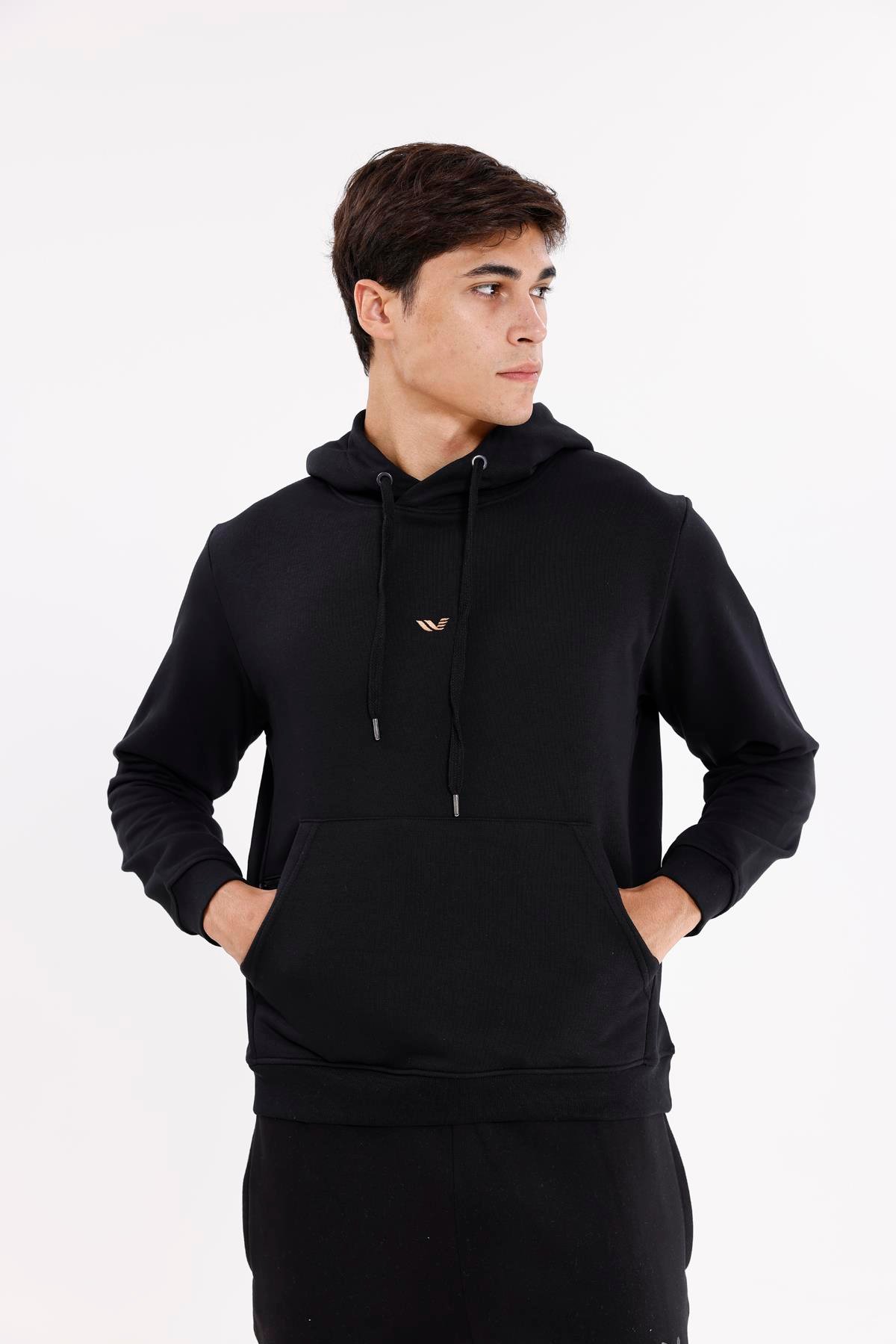 Kanguru Cepli Ayarlanabilir Kapüşonlu Sweatshirt