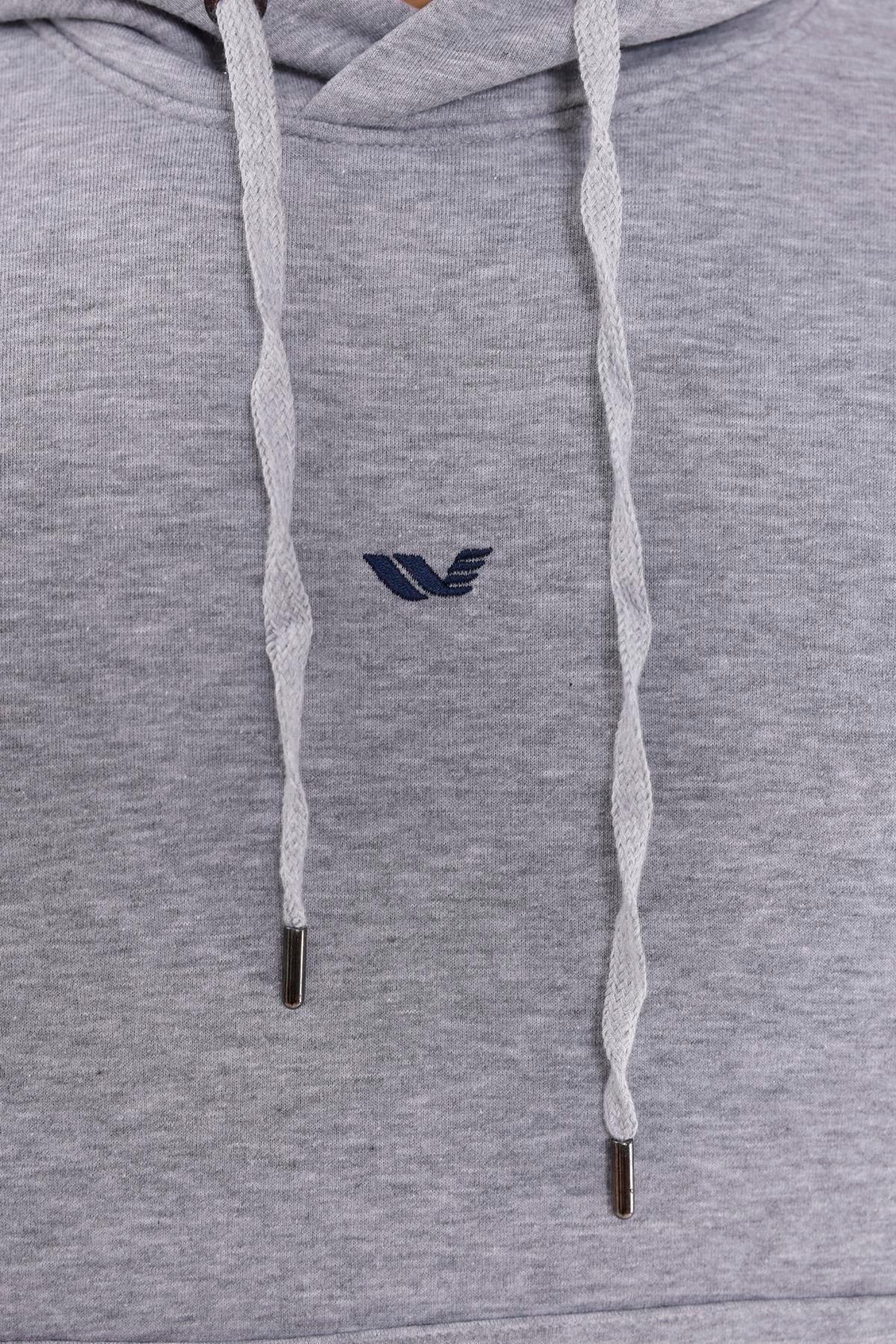 Kanguru Cepli Ayarlanabilir Kapüşonlu Sweatshirt