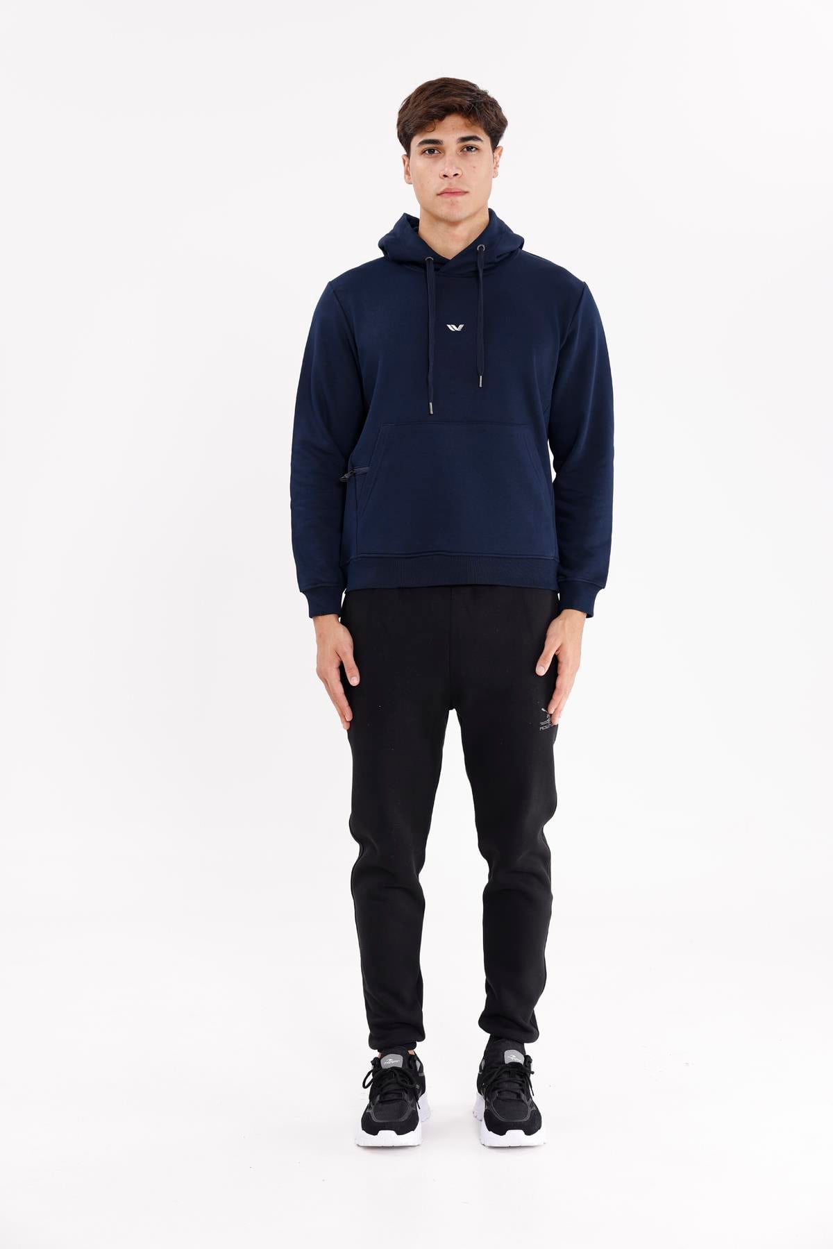 Kanguru Cepli Ayarlanabilir Kapüşonlu Sweatshirt