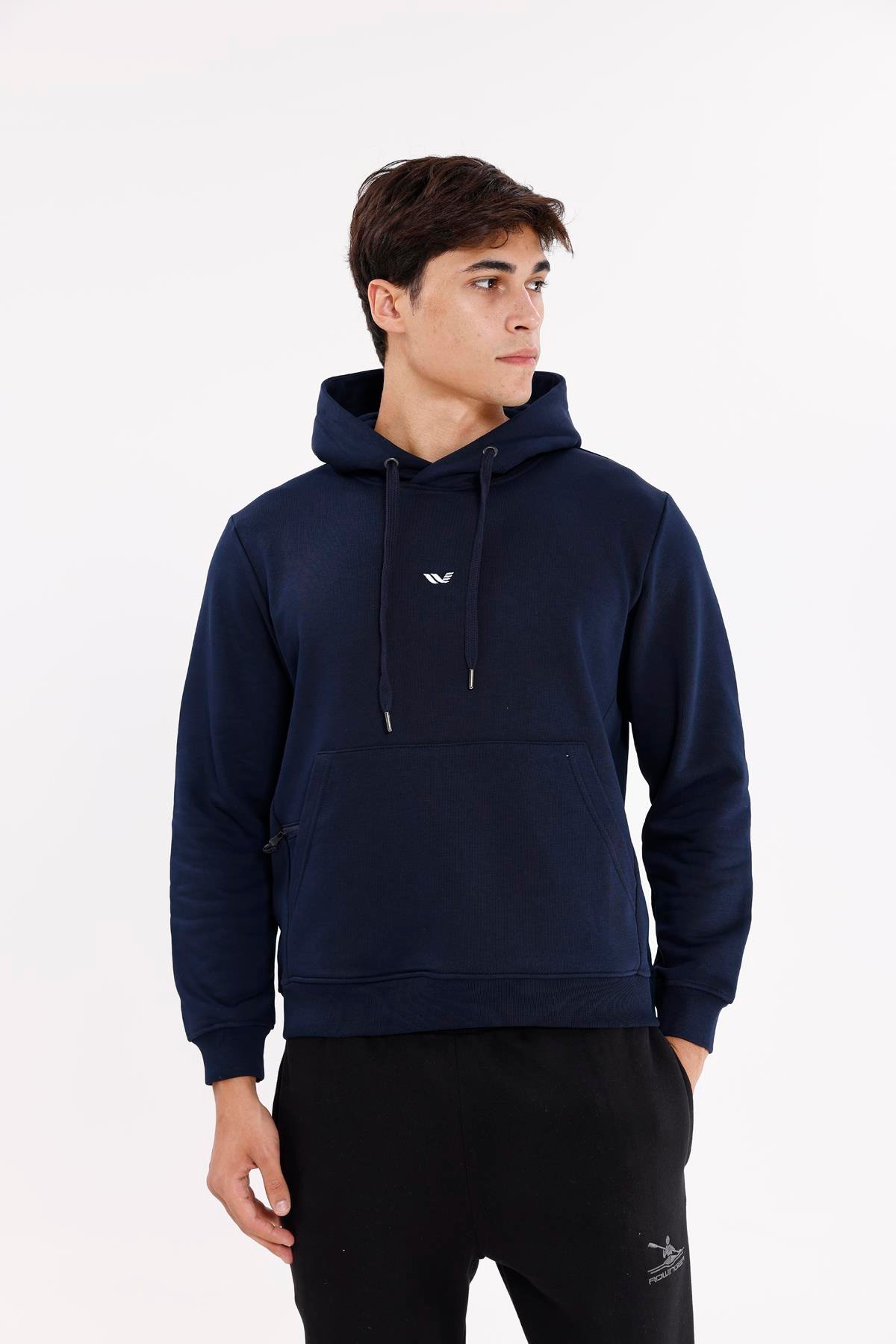 Kanguru Cepli Ayarlanabilir Kapüşonlu Sweatshirt