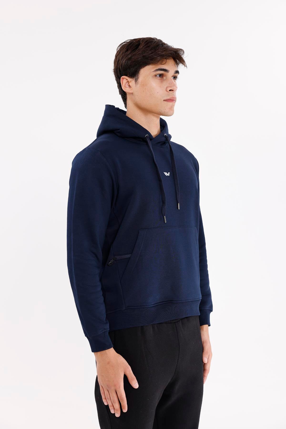 Kanguru Cepli Ayarlanabilir Kapüşonlu Sweatshirt