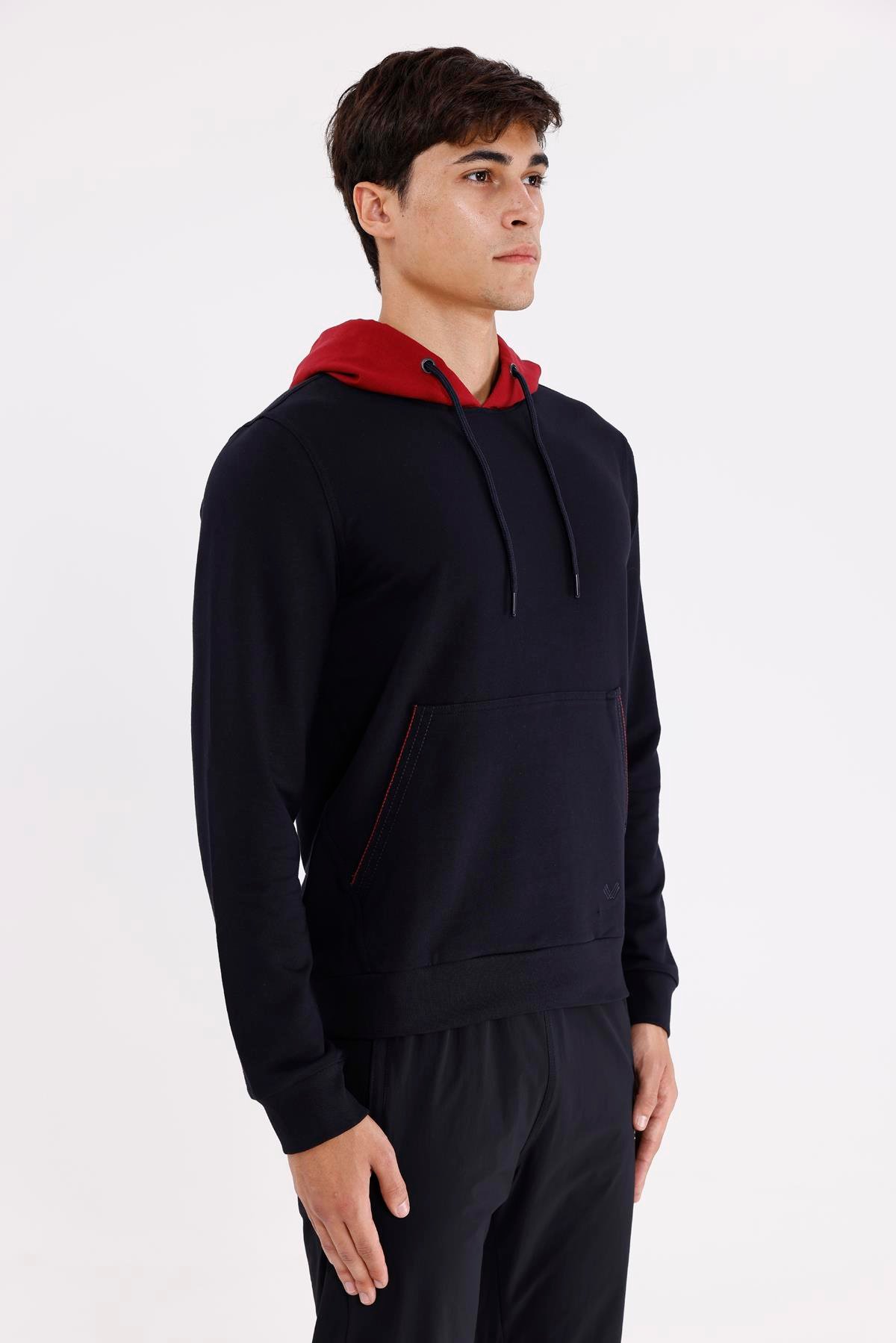 Kanguru Cepli Ayarlanabilir Kordonlu Ribana Manşetli Rahat Kesim Kapüşonlu Sweatshirt