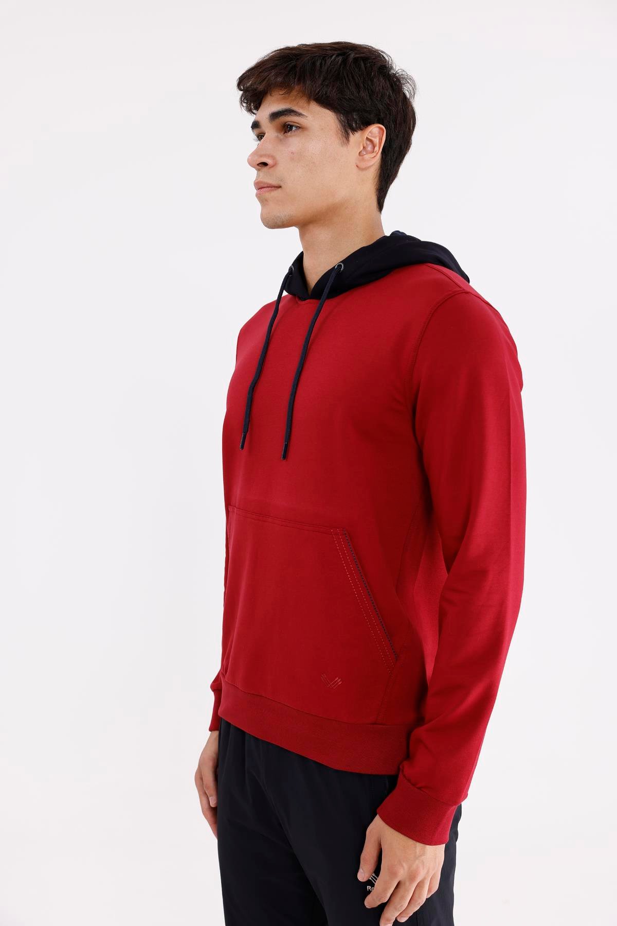 Kanguru Cepli Ayarlanabilir Kordonlu Ribana Manşetli Rahat Kesim Kapüşonlu Sweatshirt