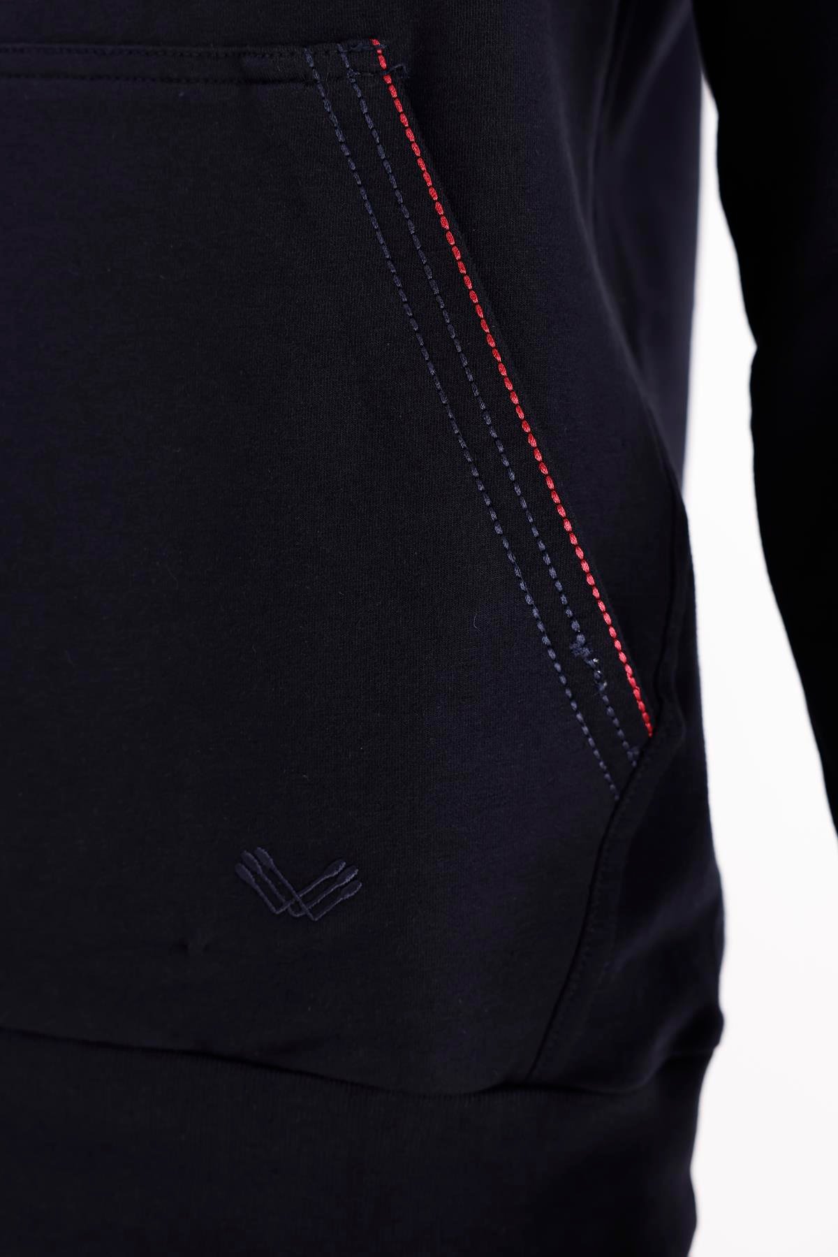 Kanguru Cepli Ayarlanabilir Kordonlu Ribana Manşetli Rahat Kesim Kapüşonlu Sweatshirt