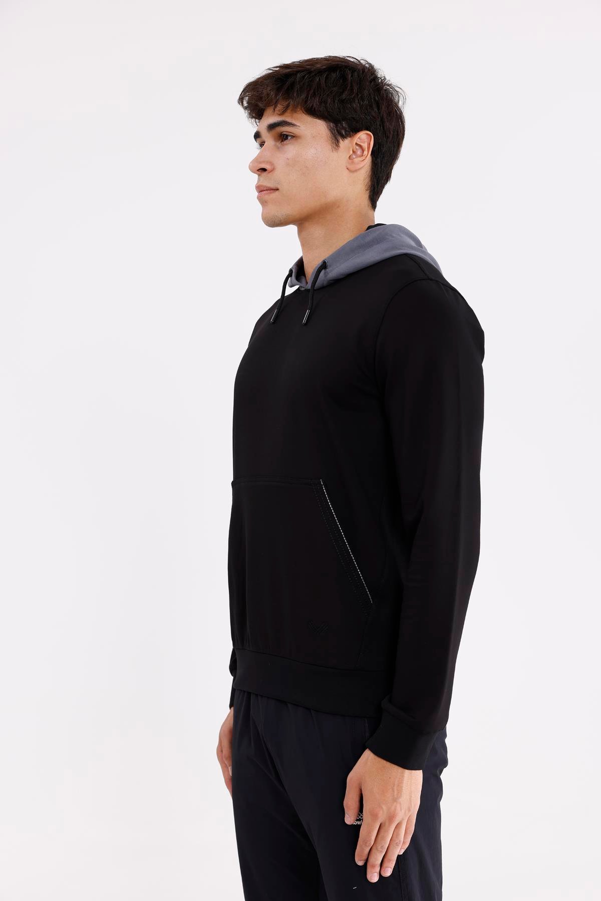 Kanguru Cepli Ayarlanabilir Kordonlu Ribana Manşetli Rahat Kesim Kapüşonlu Sweatshirt