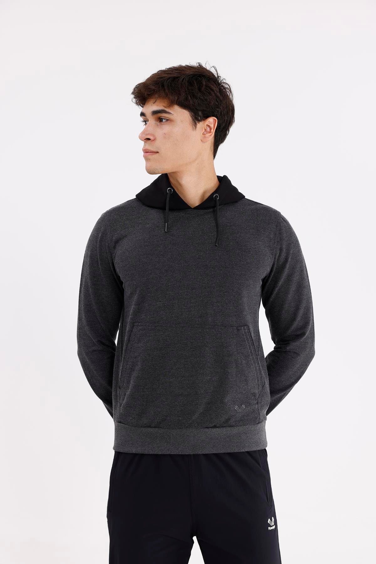 Kanguru Cepli Ayarlanabilir Kordonlu Ribana Manşetli Rahat Kesim Kapüşonlu Sweatshirt
