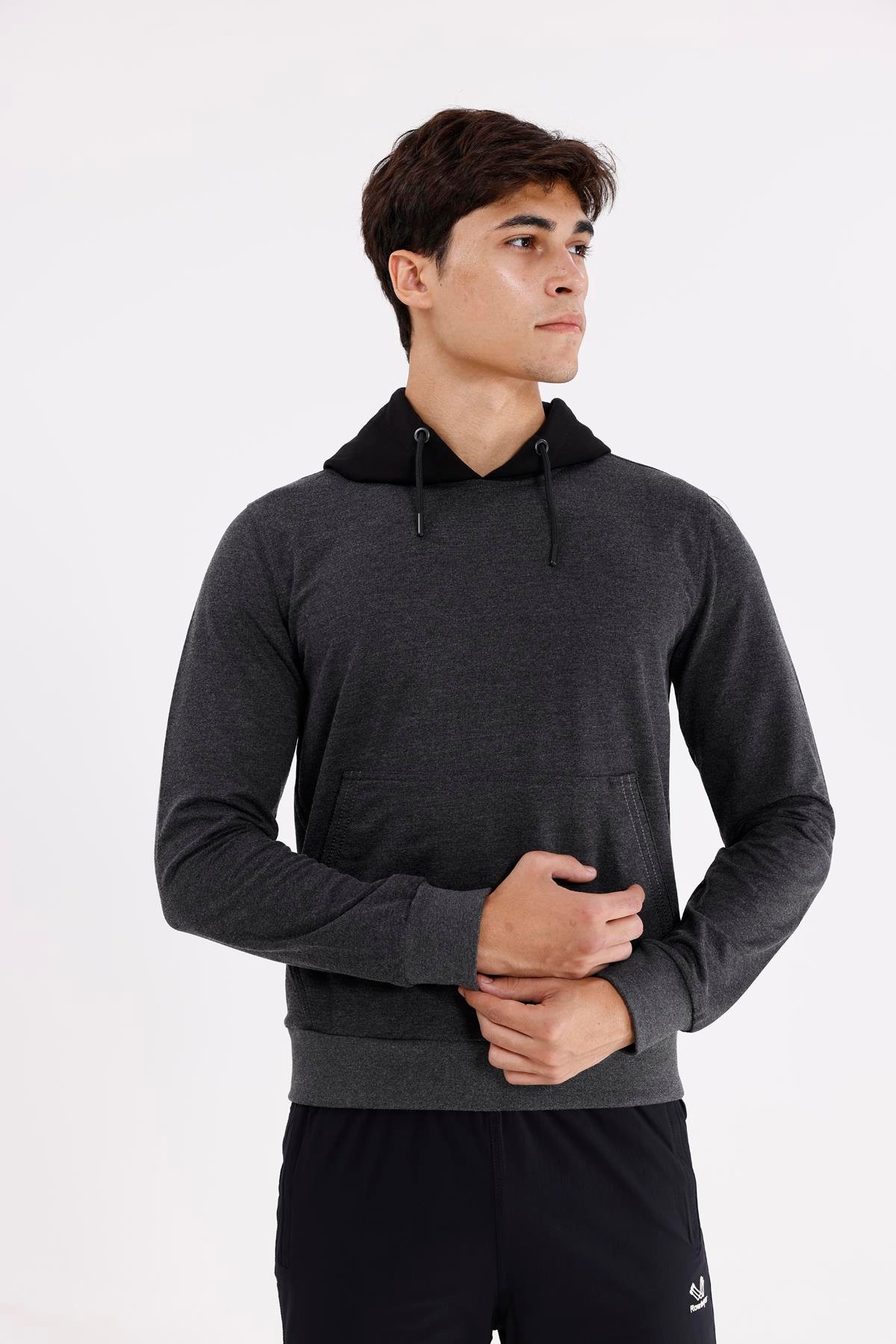 Kanguru Cepli Ayarlanabilir Kordonlu Ribana Manşetli Rahat Kesim Kapüşonlu Sweatshirt