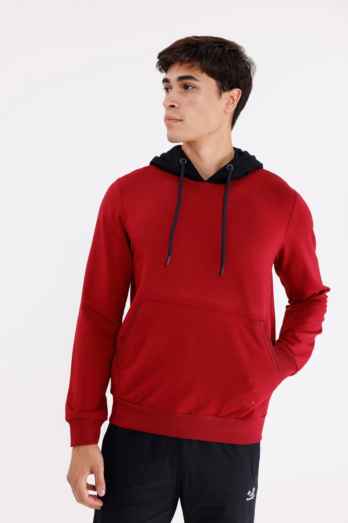 Kanguru Cepli Ayarlanabilir Kordonlu Ribana Manşetli Rahat Kesim Kapüşonlu Sweatshirt